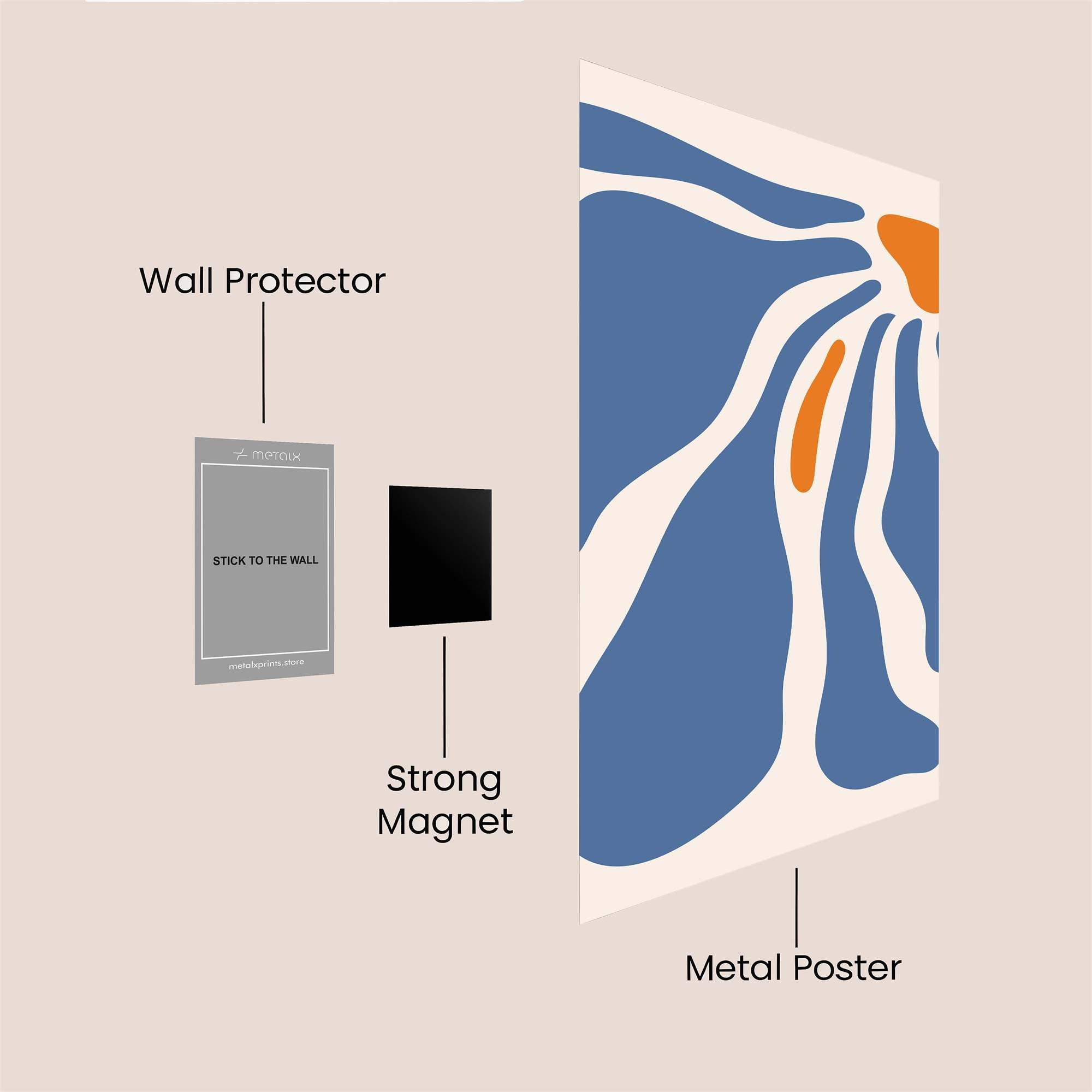 Abstract Serenity Safe Wall Magnetic / M