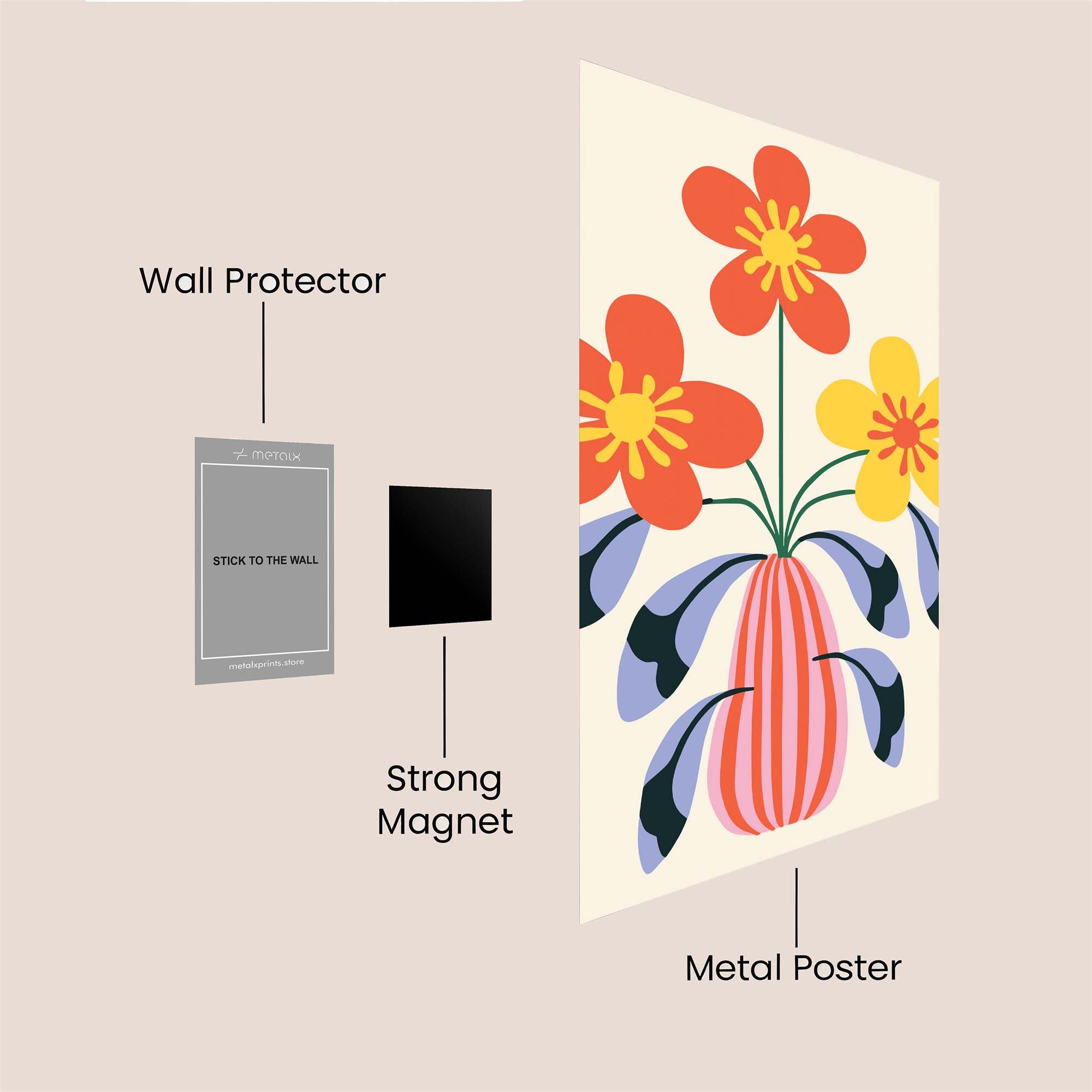 Floral Bliss Safe Wall Magnetic / M