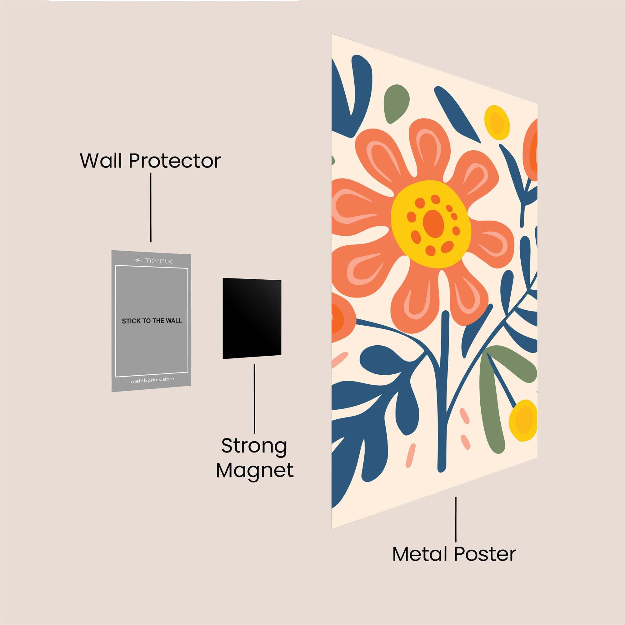 Sunny Bloom Safe Wall Magnetic / M