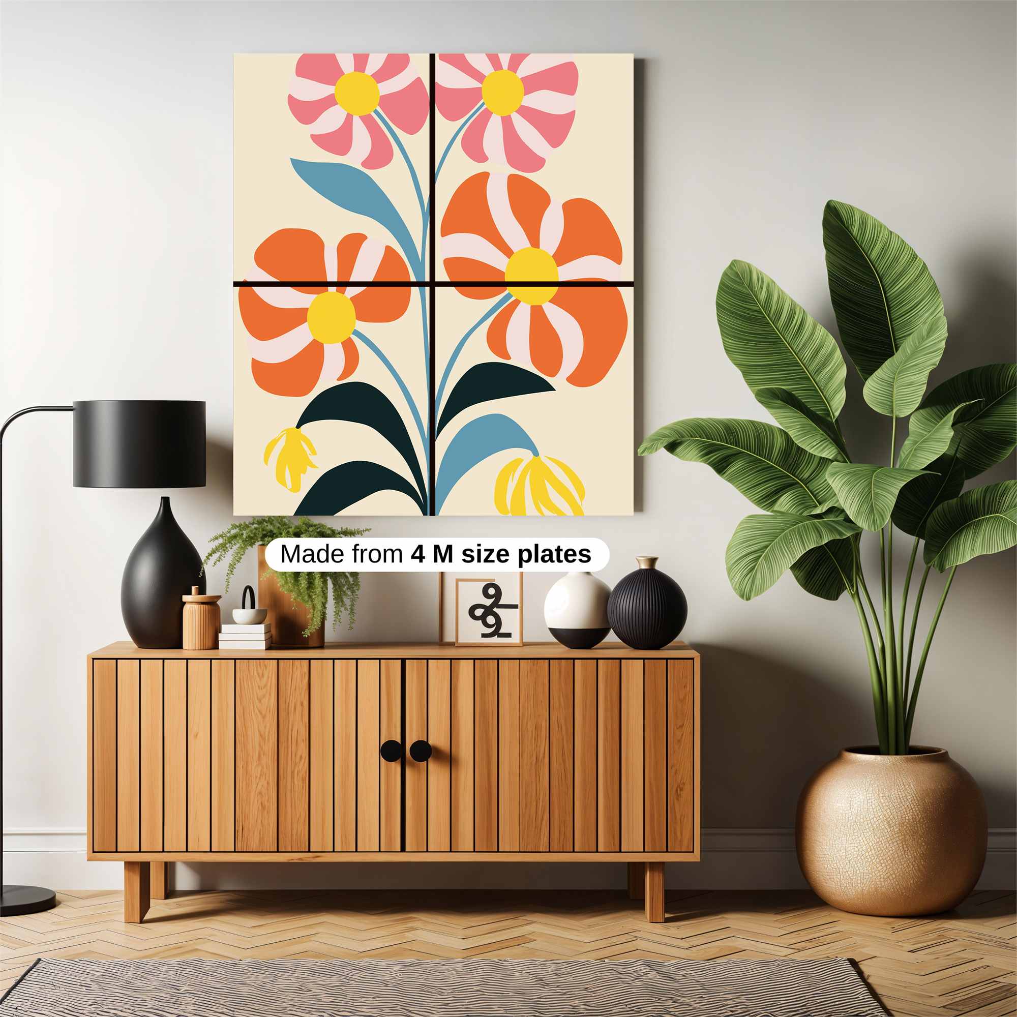 Floral Harmony Safe Wall Magnetic / M