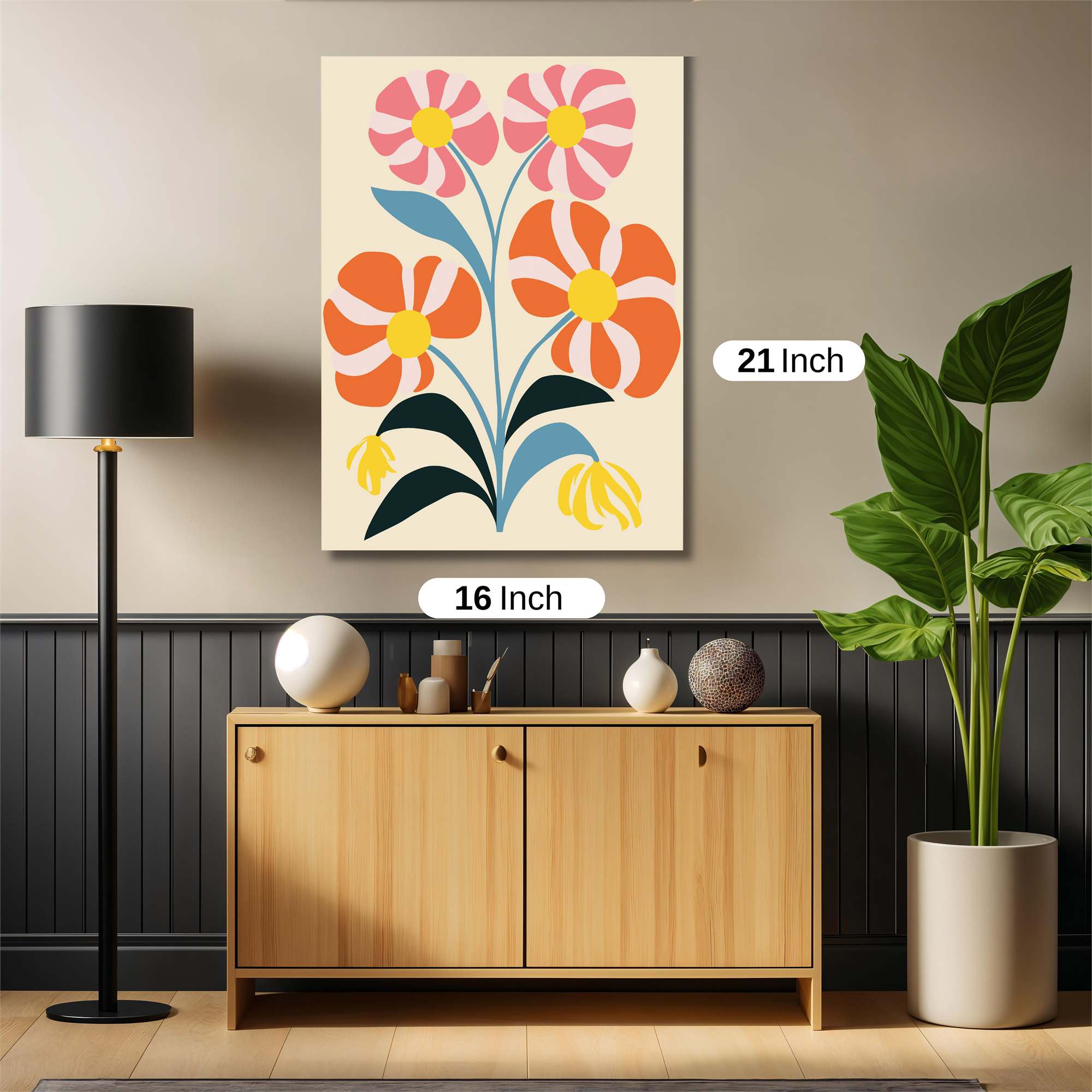 Floral Harmony Safe Wall Magnetic / M