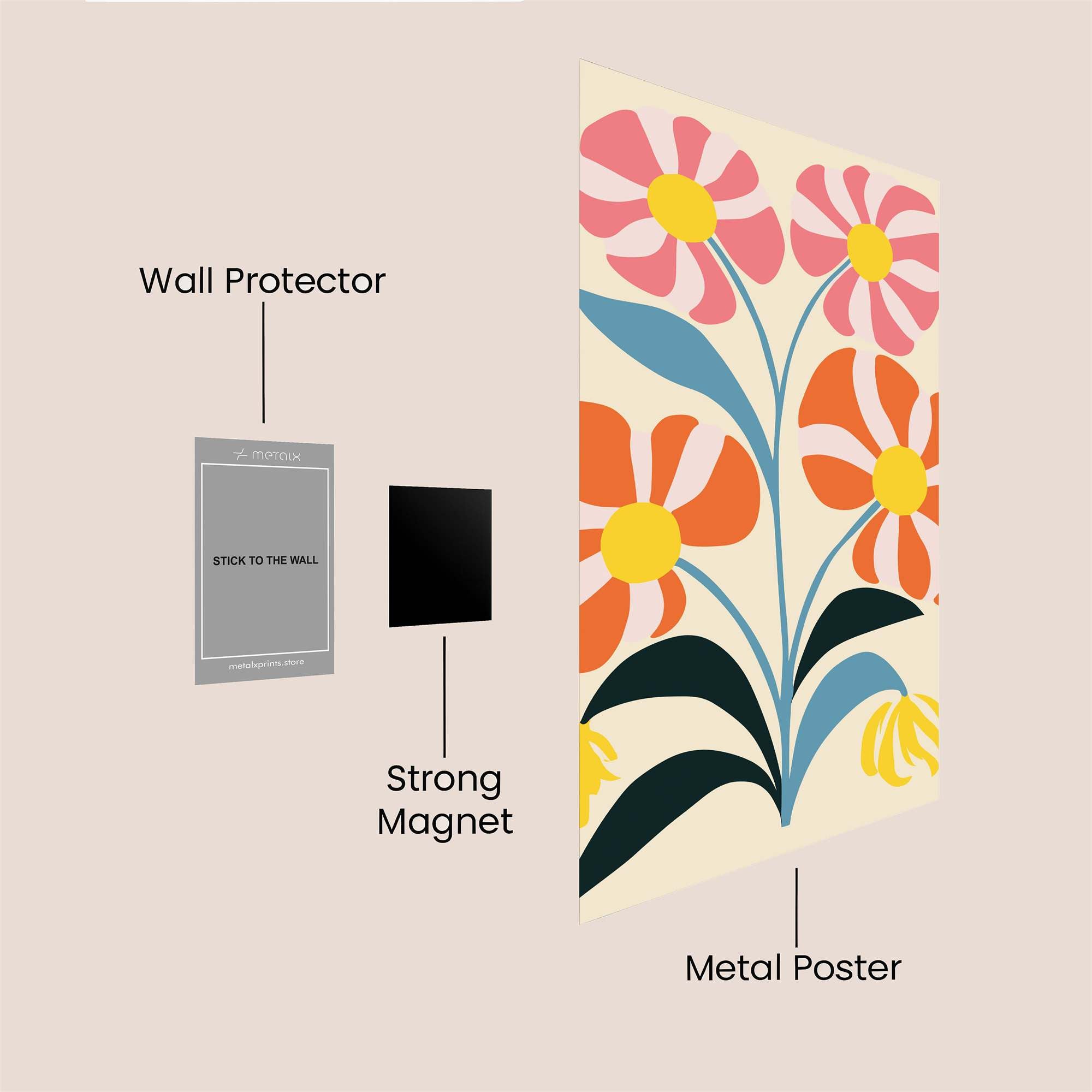 Floral Harmony Safe Wall Magnetic / M