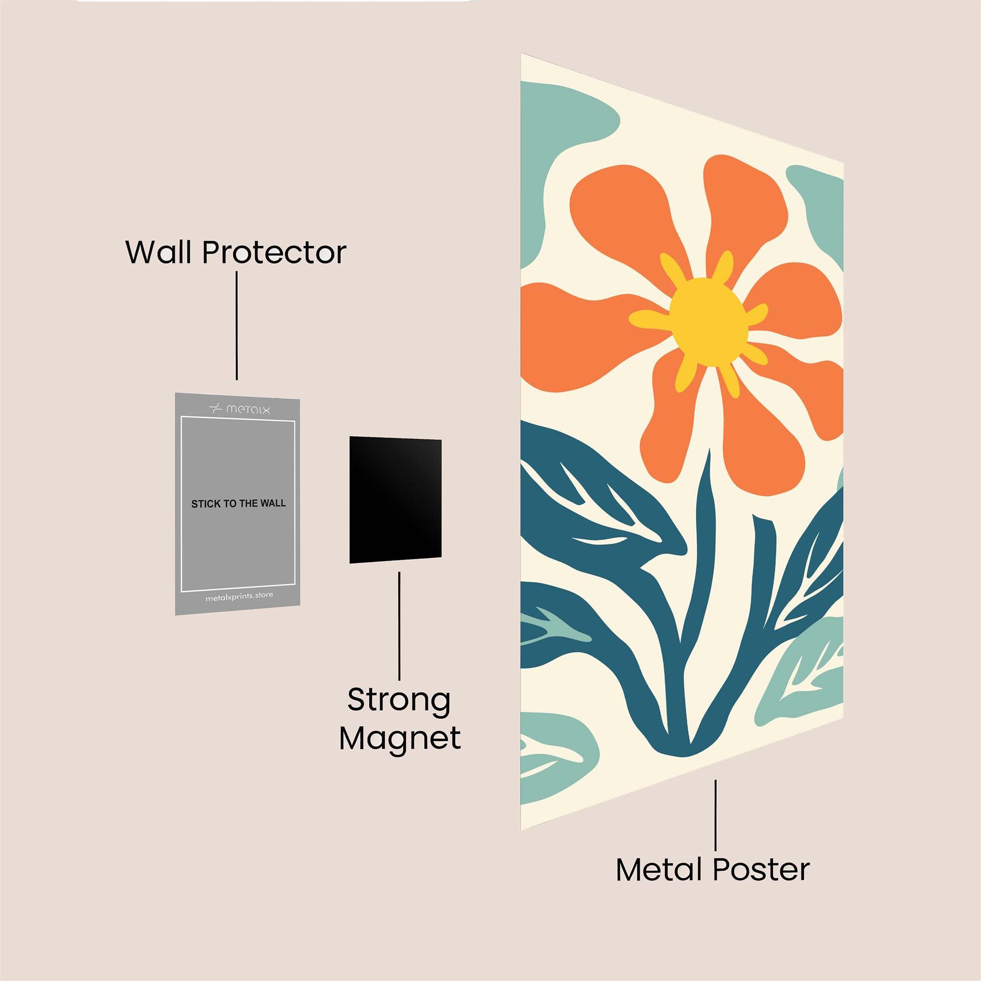 Flower Bliss Safe Wall Magnetic / M
