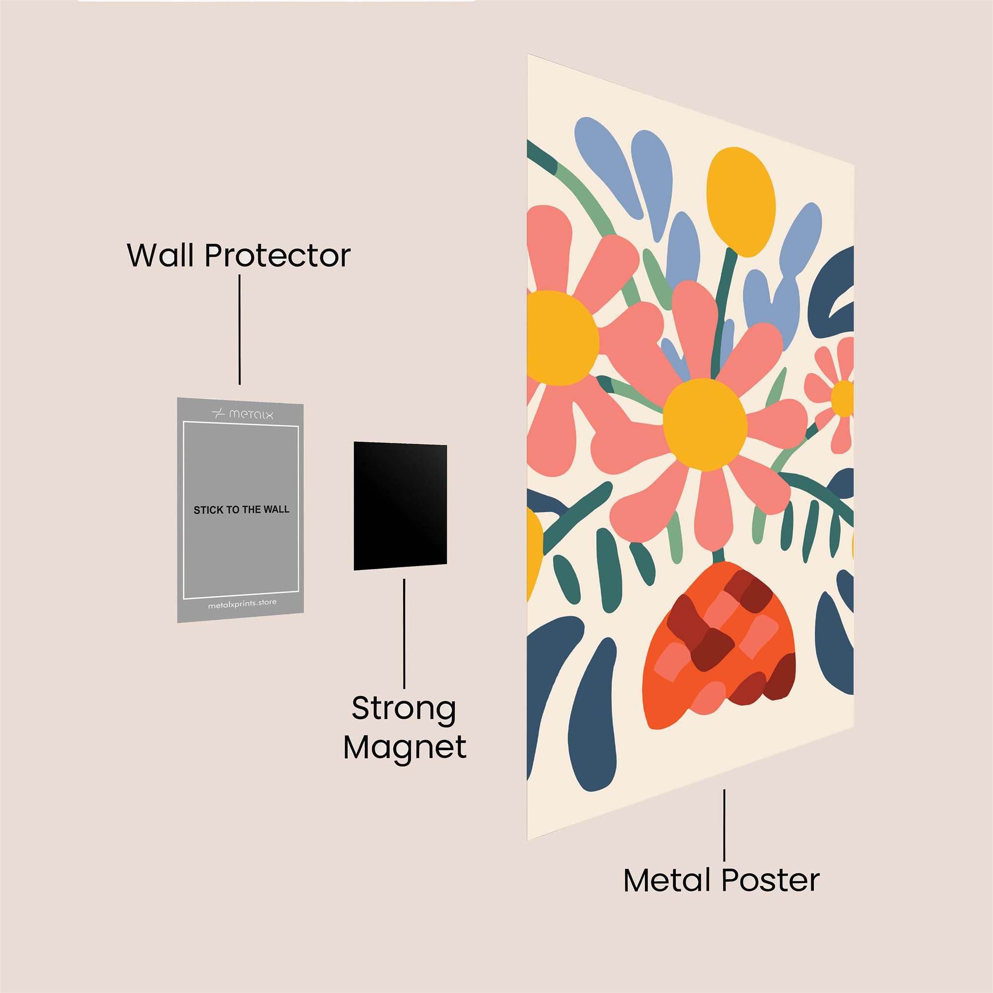 Floral Delight Safe Wall Magnetic / M