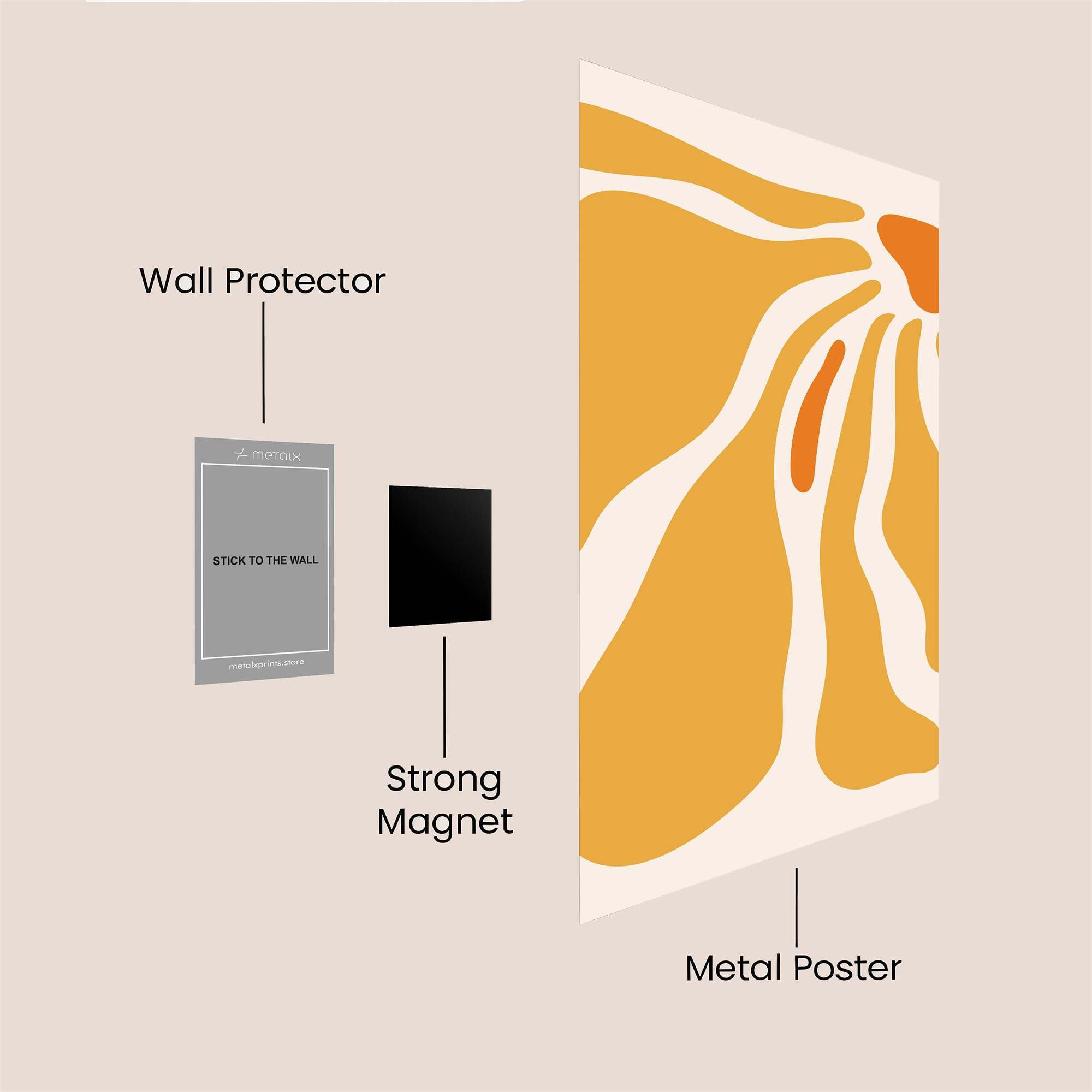 Abstract Bliss Safe Wall Magnetic / M