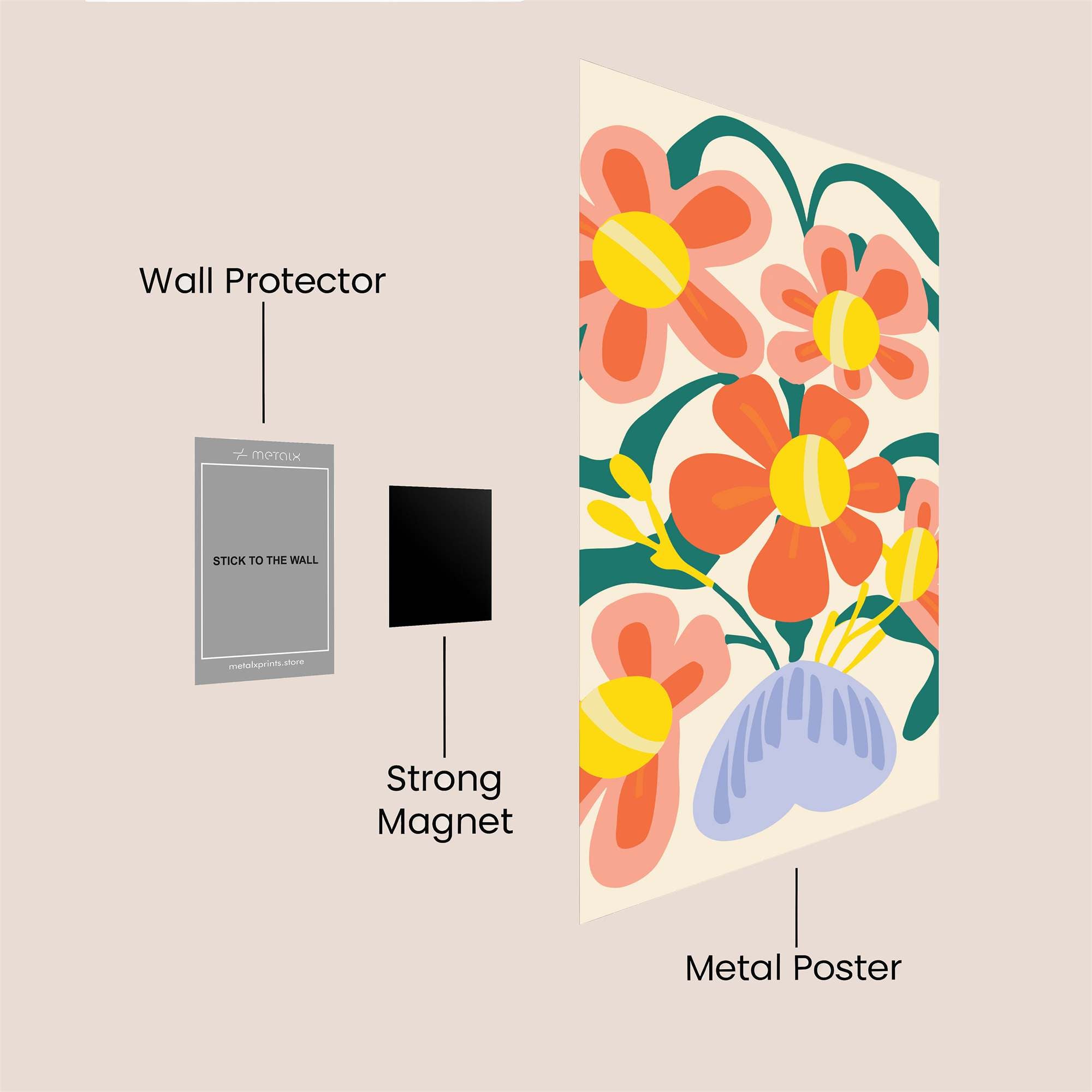 Flower Fiesta Safe Wall Magnetic / M