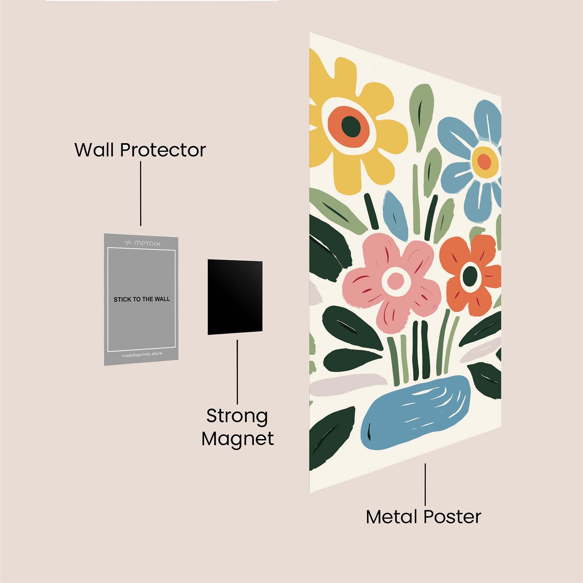 Floral Delight Safe Wall Magnetic / M
