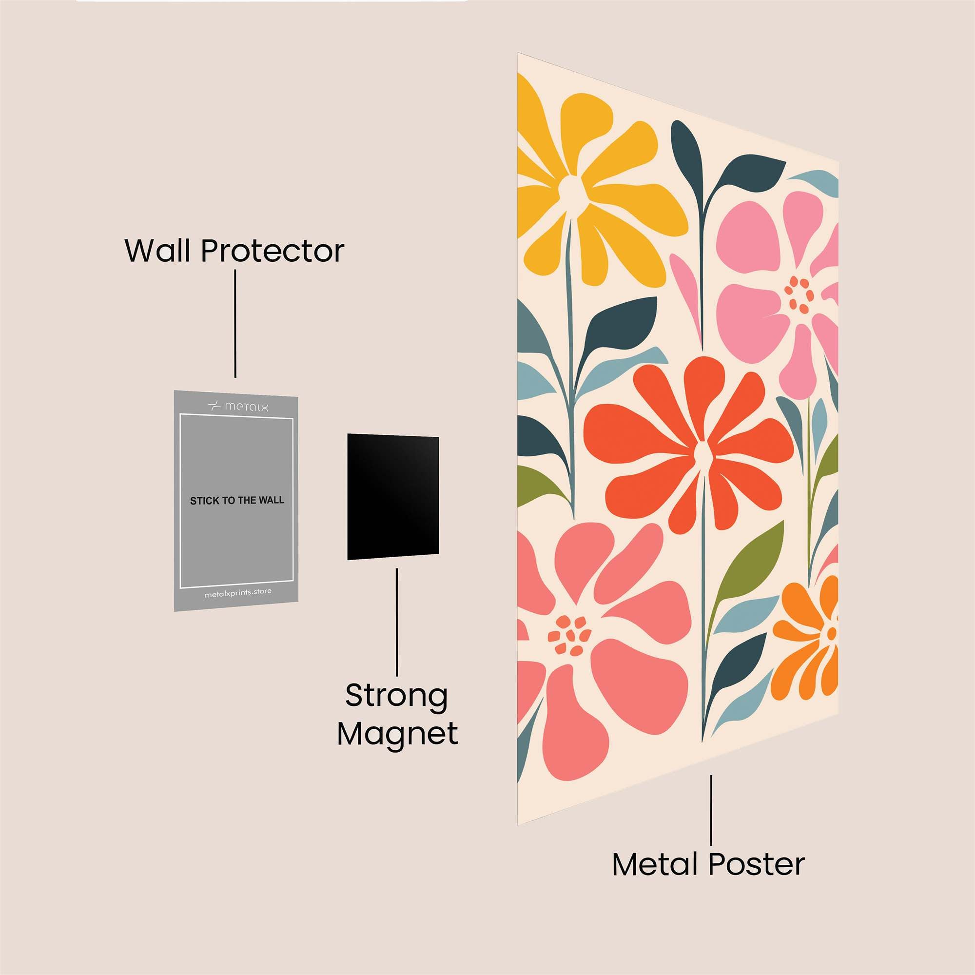 Floral Bliss Safe Wall Magnetic / M