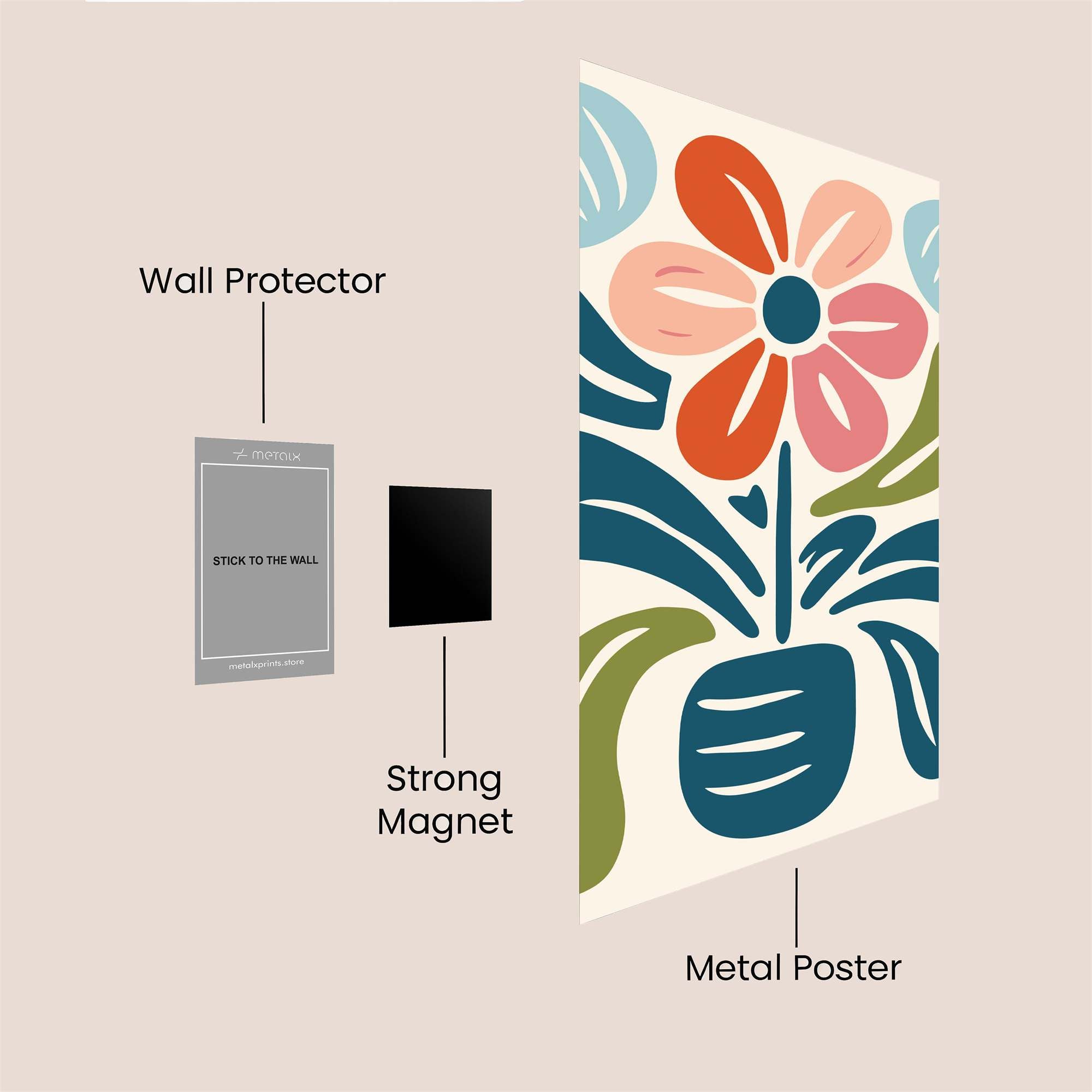 Flower Joy Safe Wall Magnetic / M