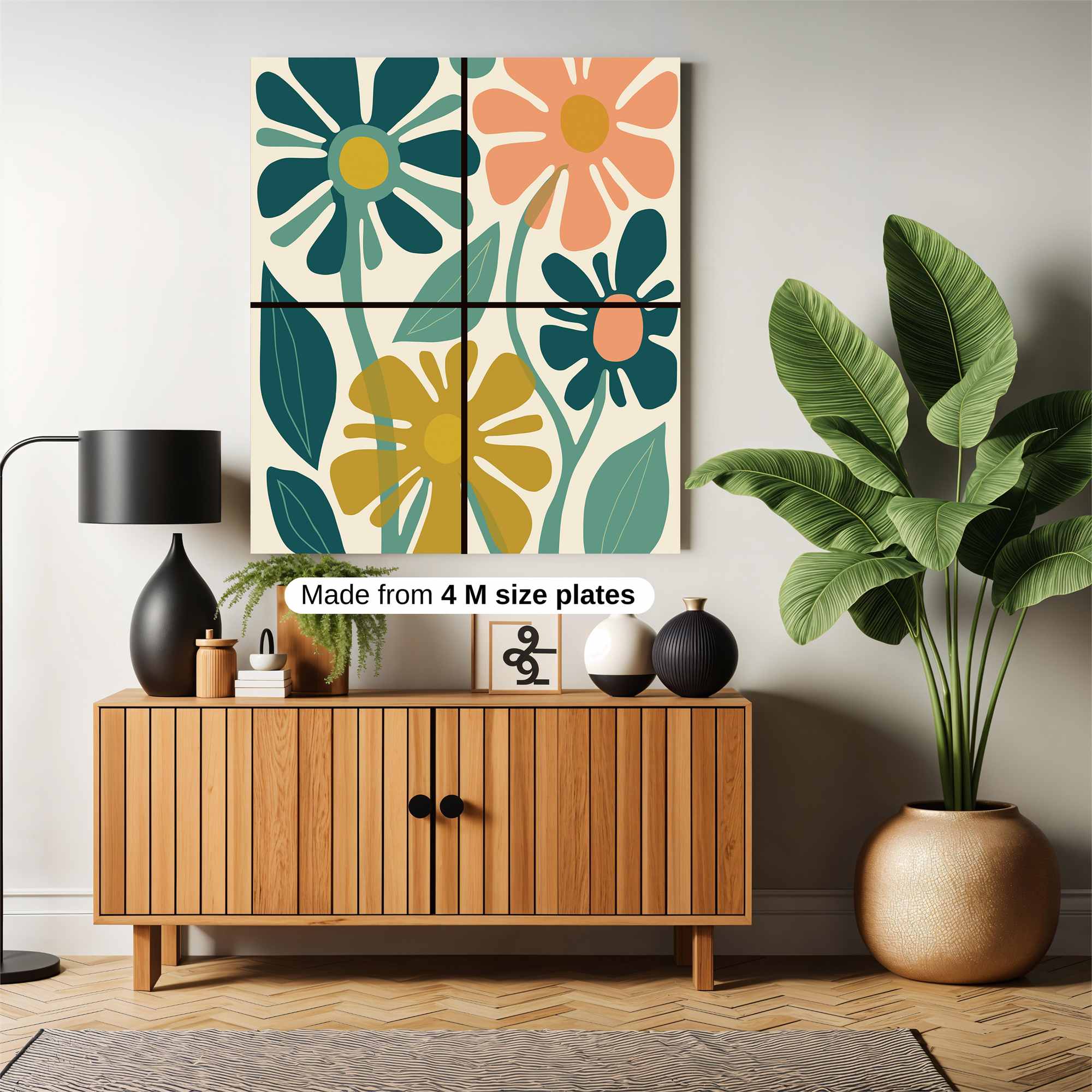 Floral Harmony Safe Wall Magnetic / M