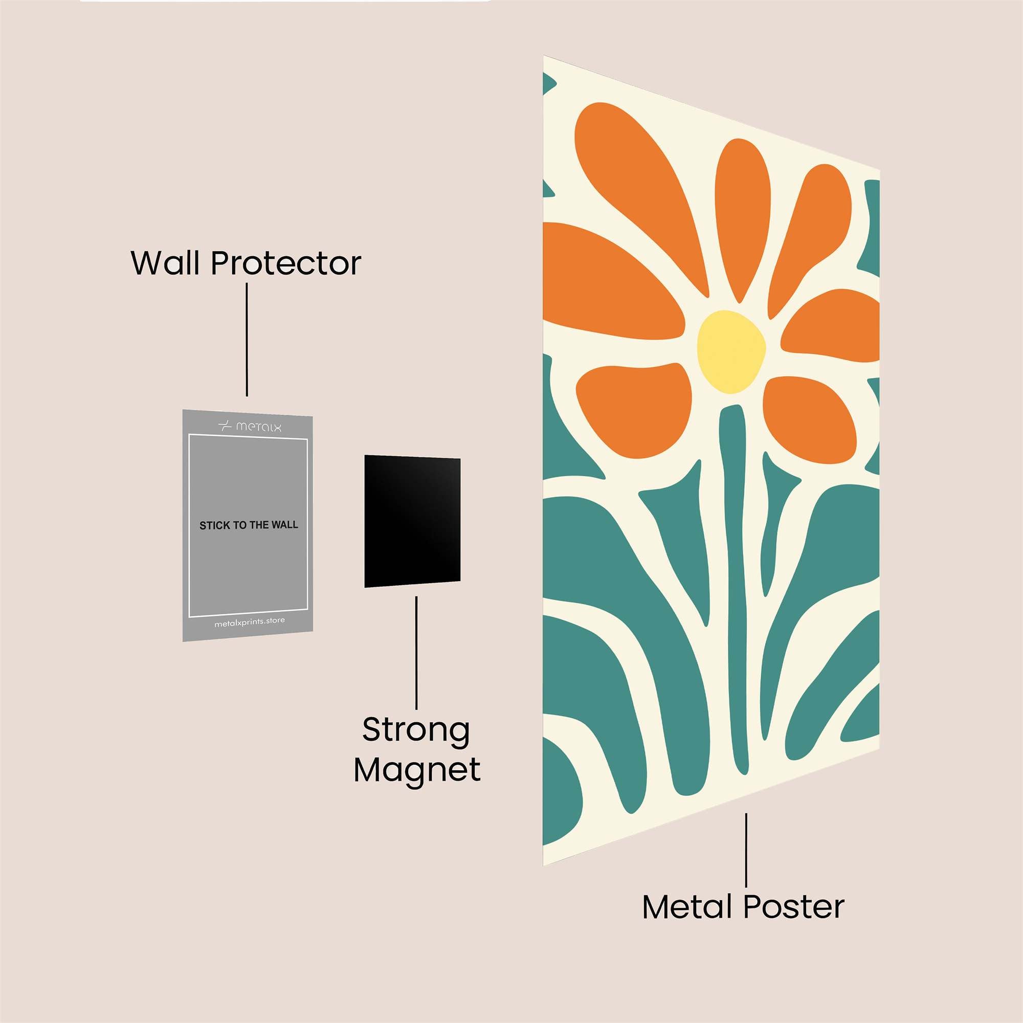 Flower Joy Safe Wall Magnetic / M