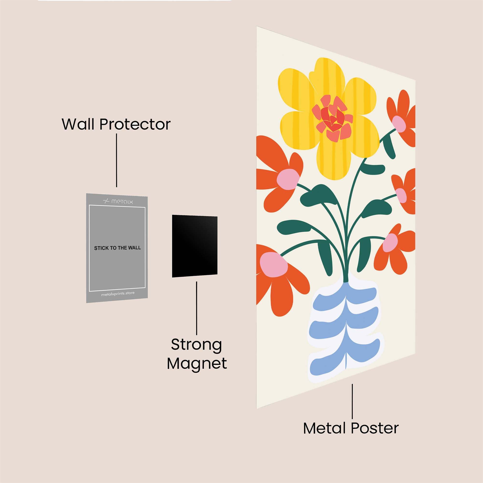 Sunflower Cheer Safe Wall Magnetic / M