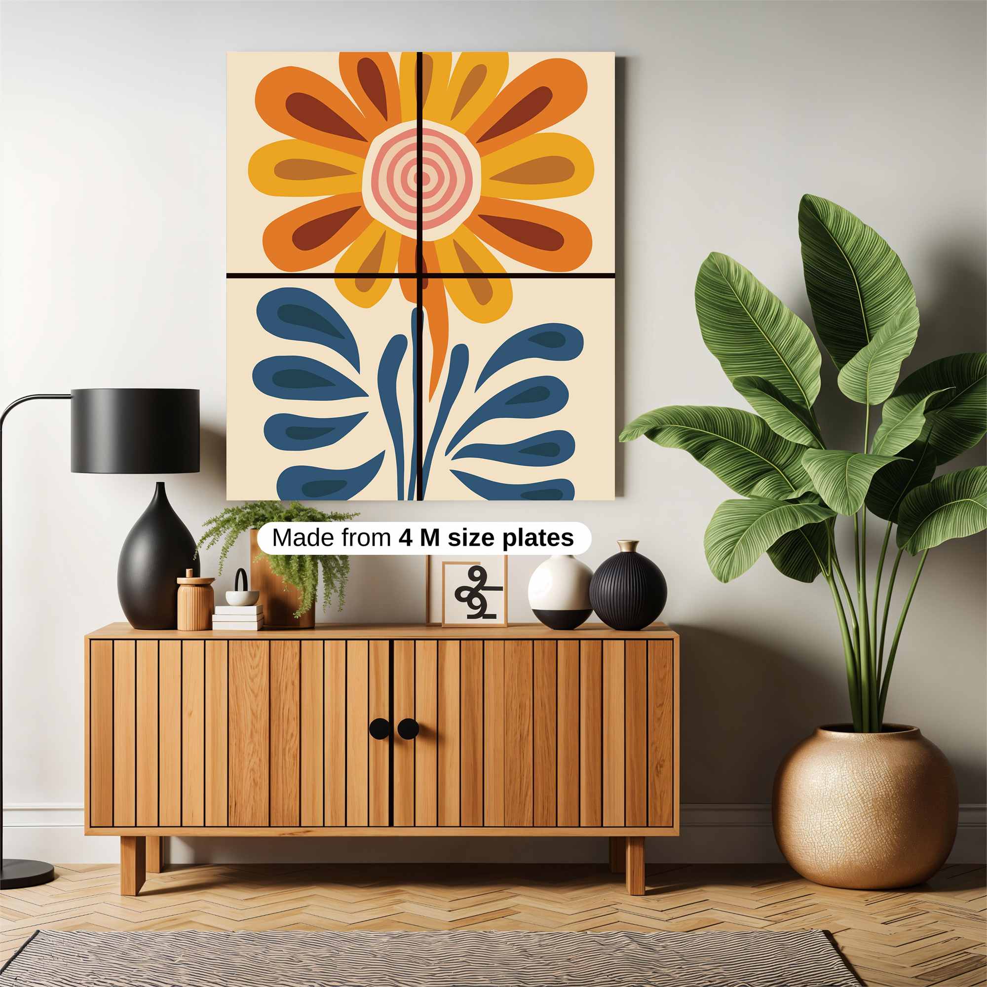 Sunflower Whimsy Safe Wall Magnetic / M