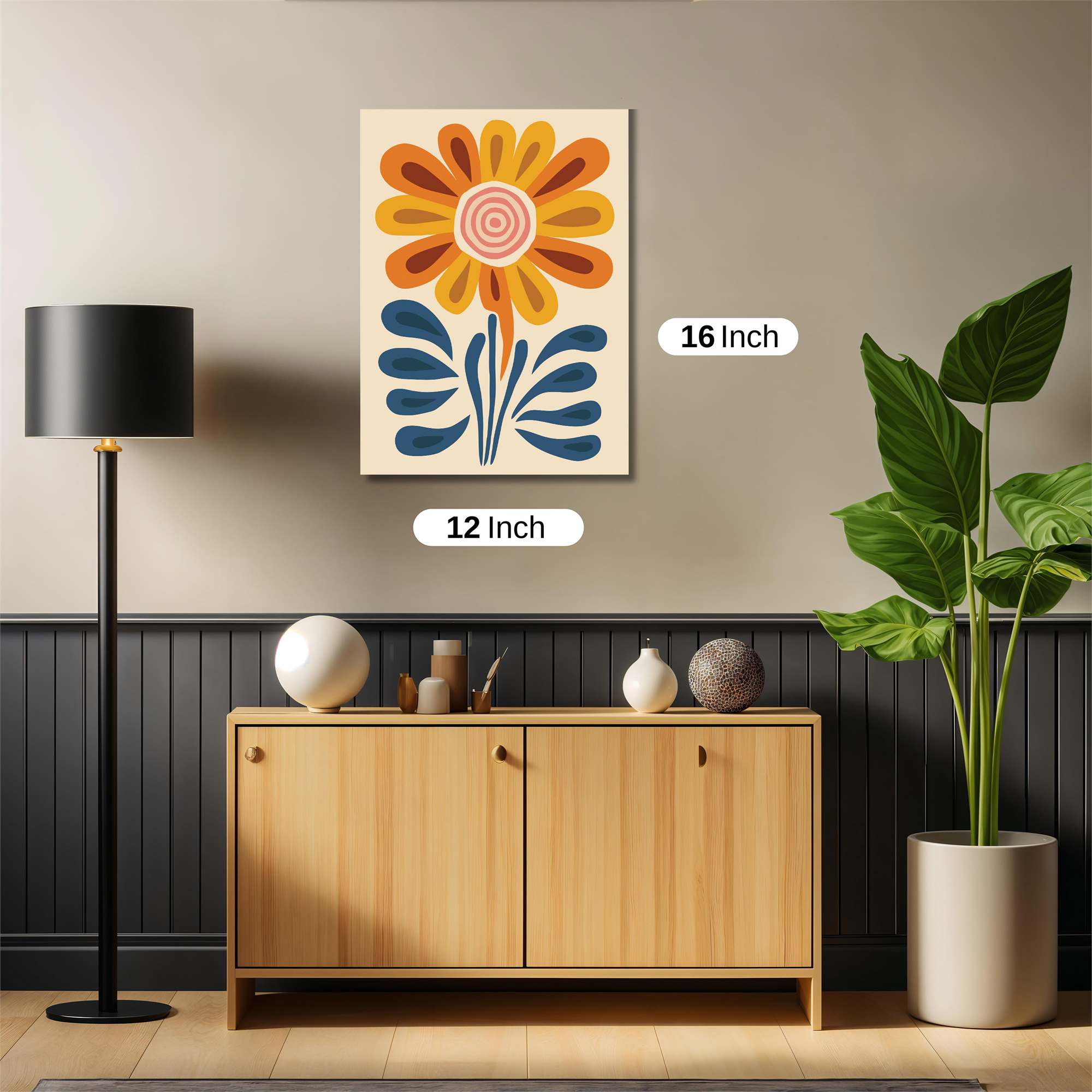 Sunflower Whimsy Safe Wall Magnetic / M