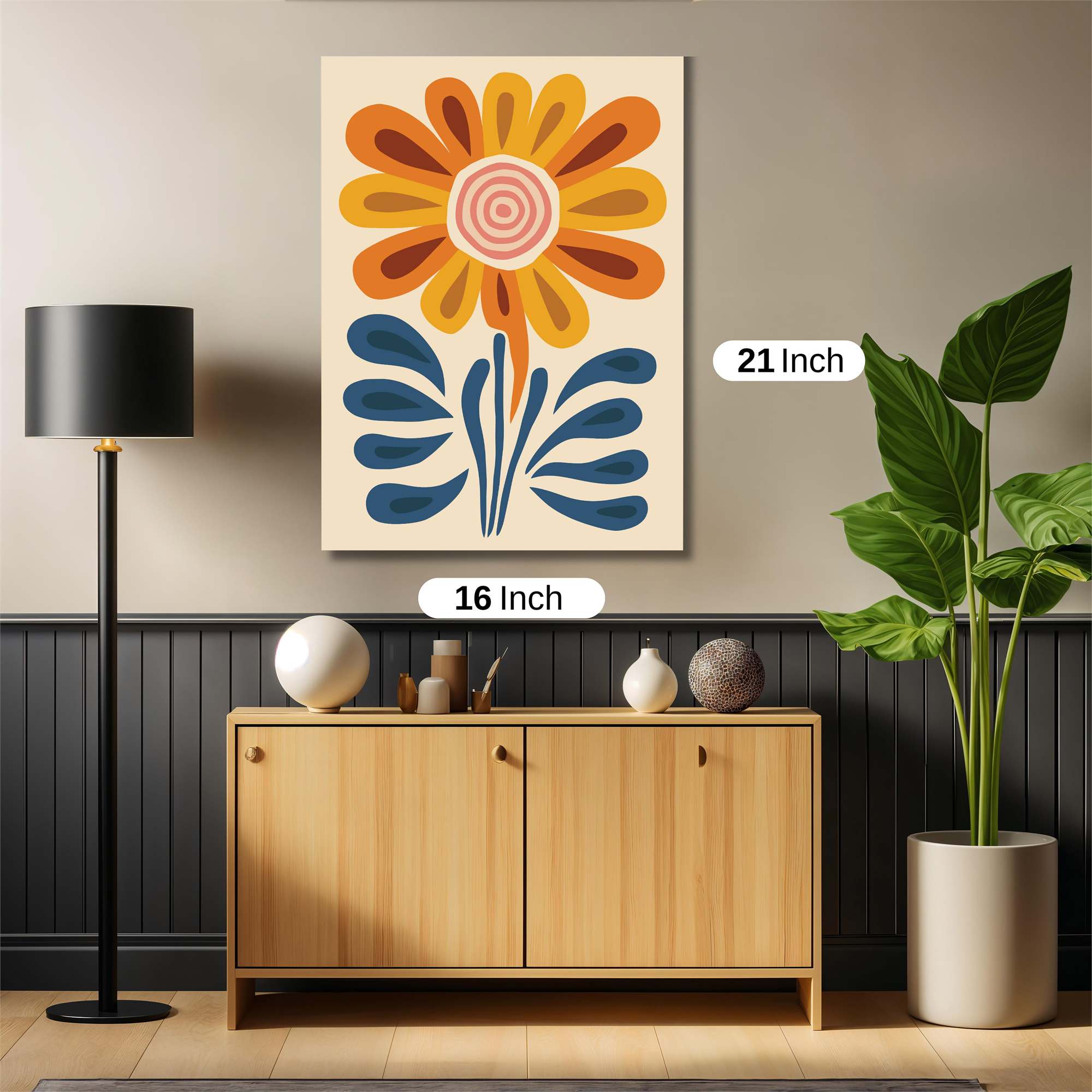 Sunflower Whimsy Safe Wall Magnetic / M
