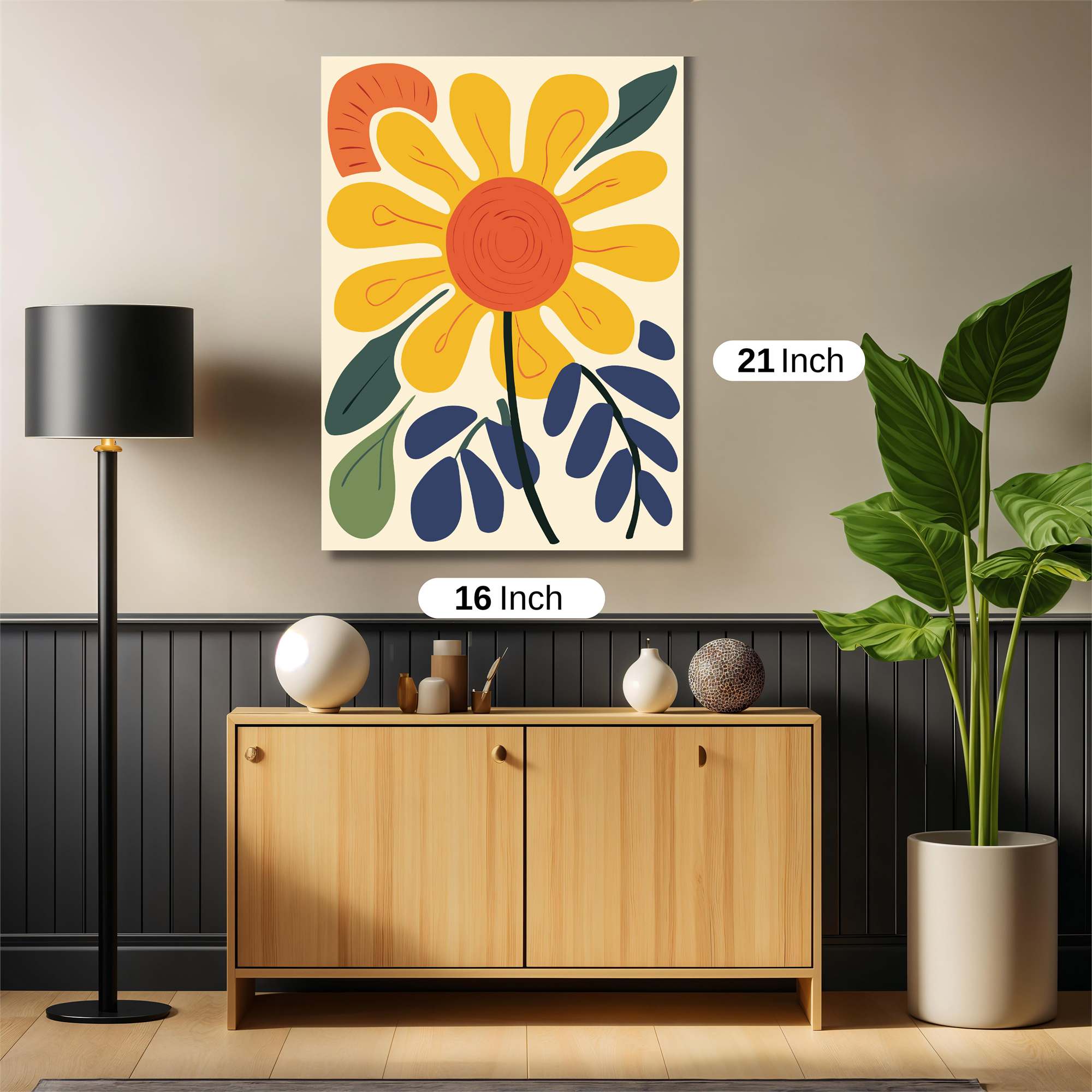 Sunflower Serenity Safe Wall Magnetic / M