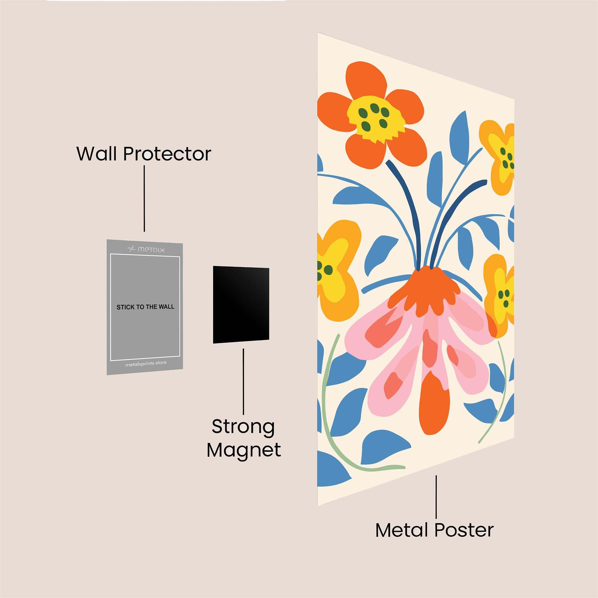 Floral Bliss Safe Wall Magnetic / M