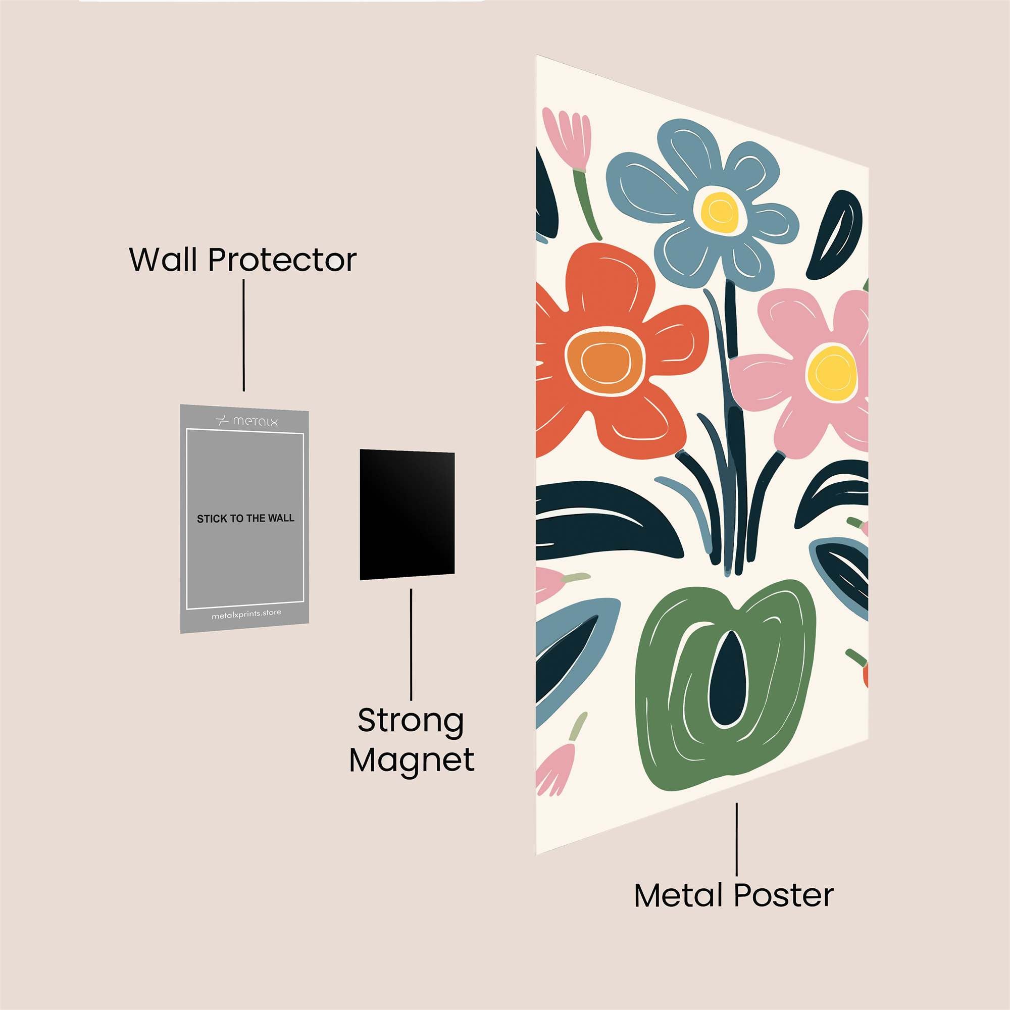 Floral Bliss Safe Wall Magnetic / M