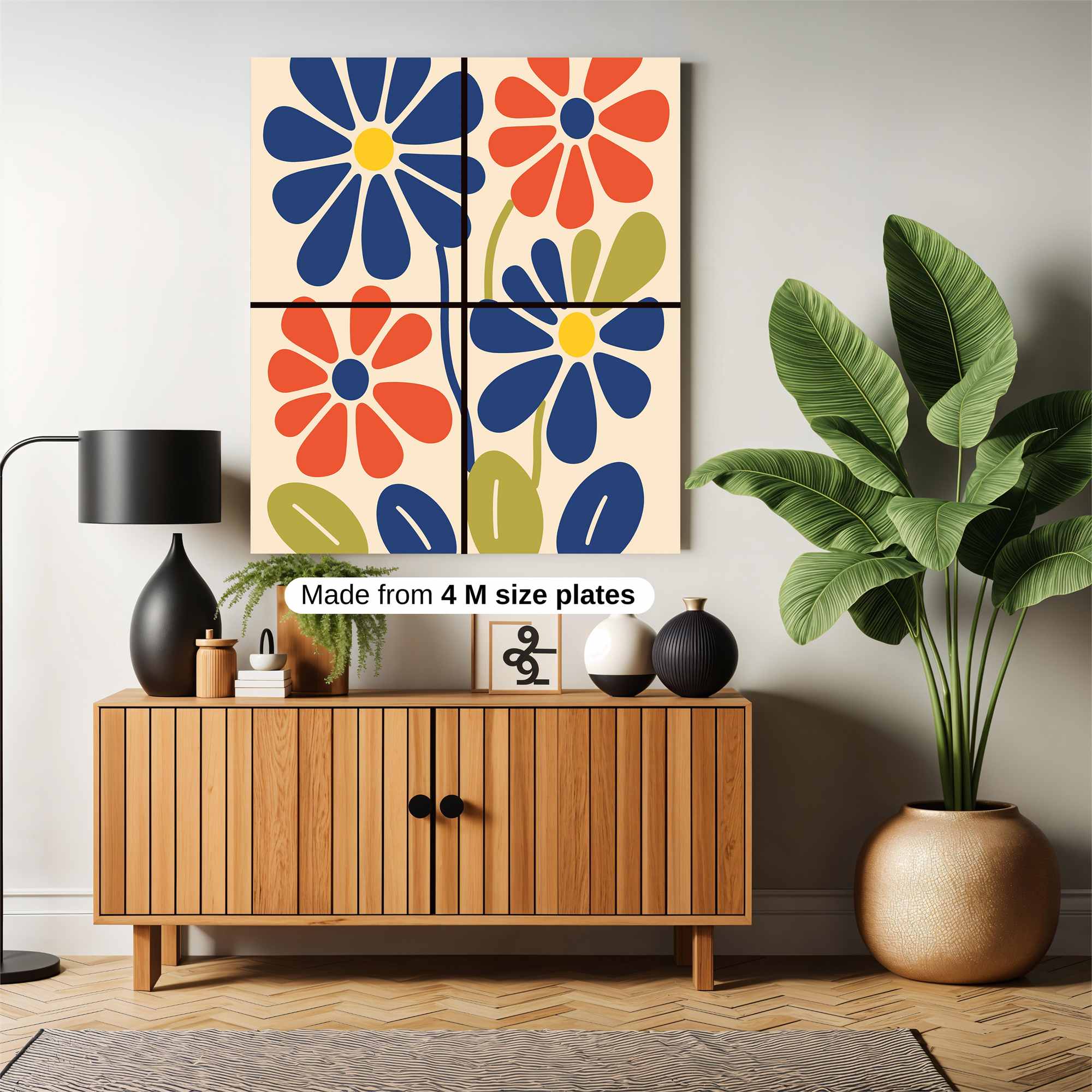 Floral Whimsy Safe Wall Magnetic / M
