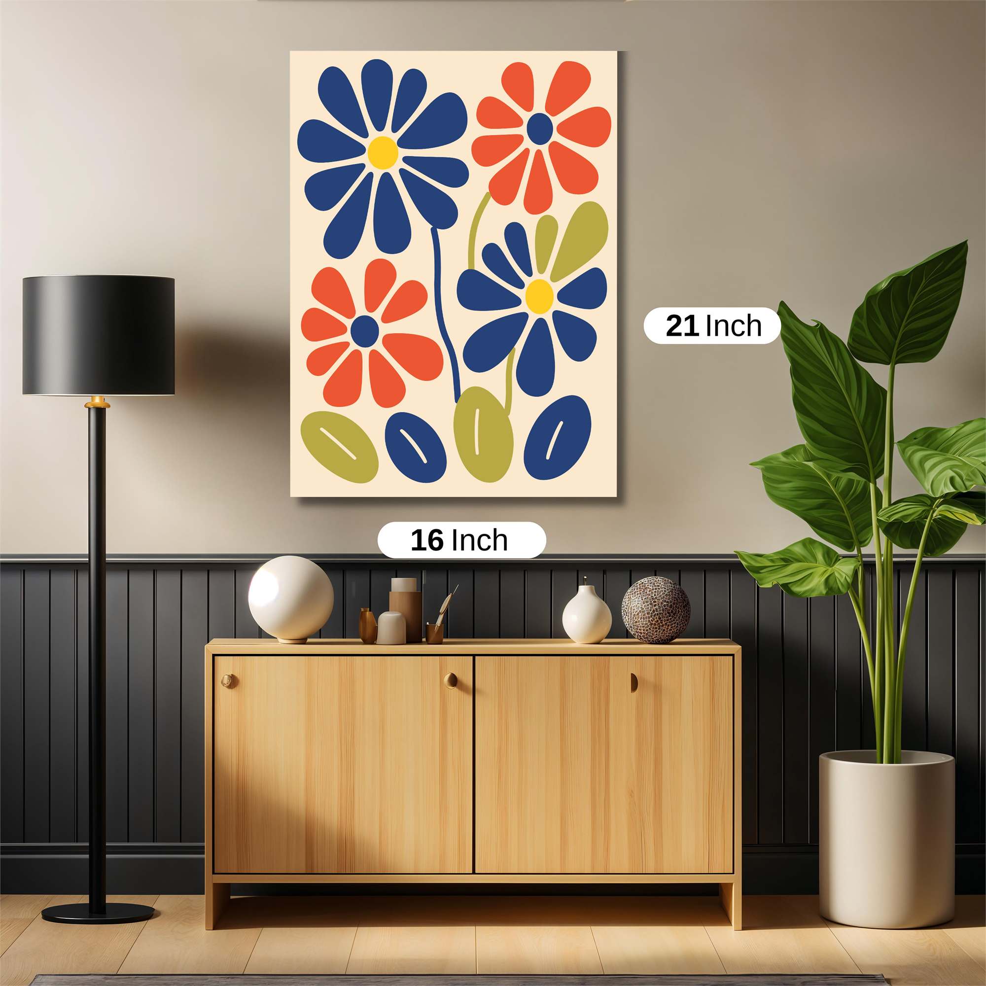 Floral Whimsy Safe Wall Magnetic / M