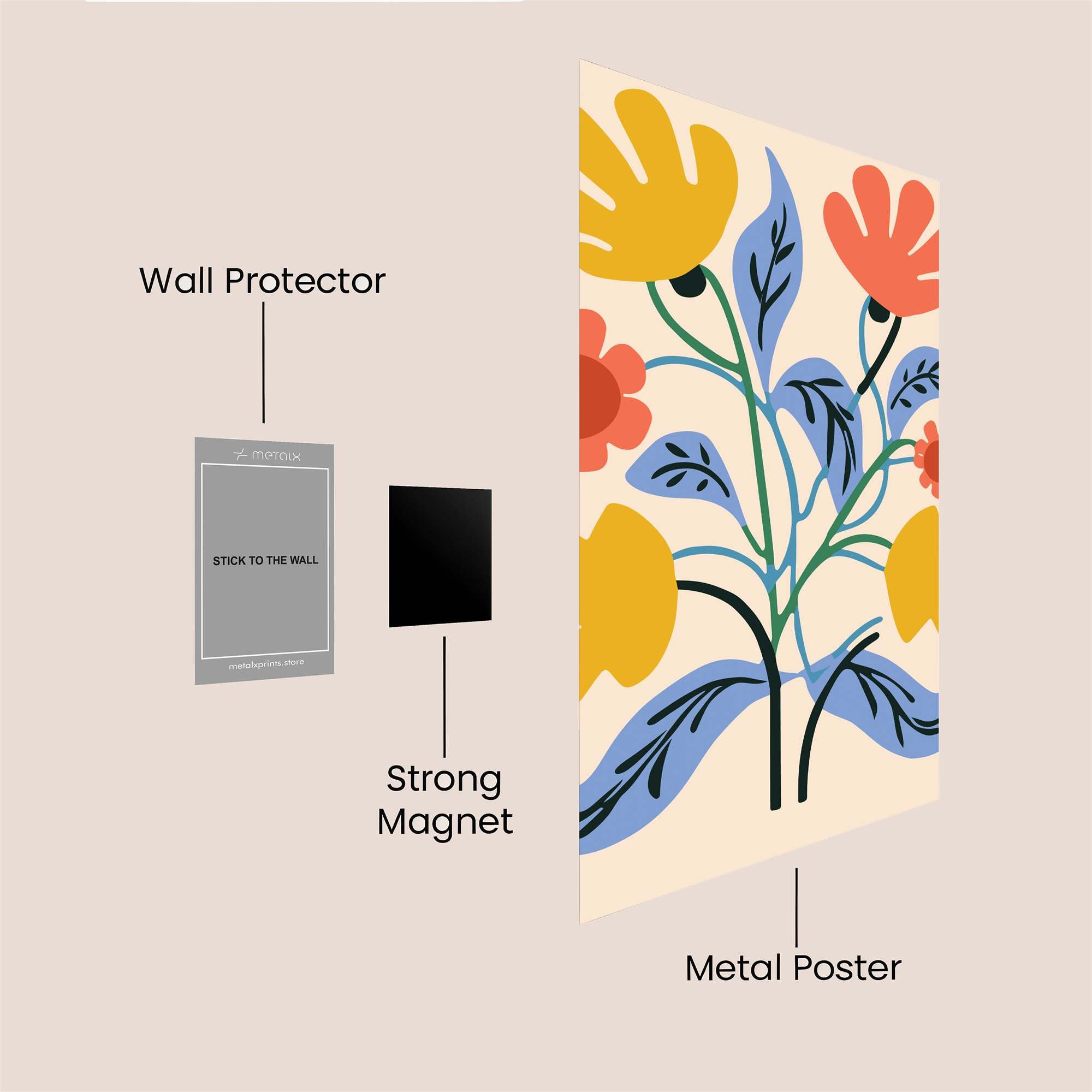 Floral Bliss Safe Wall Magnetic / M