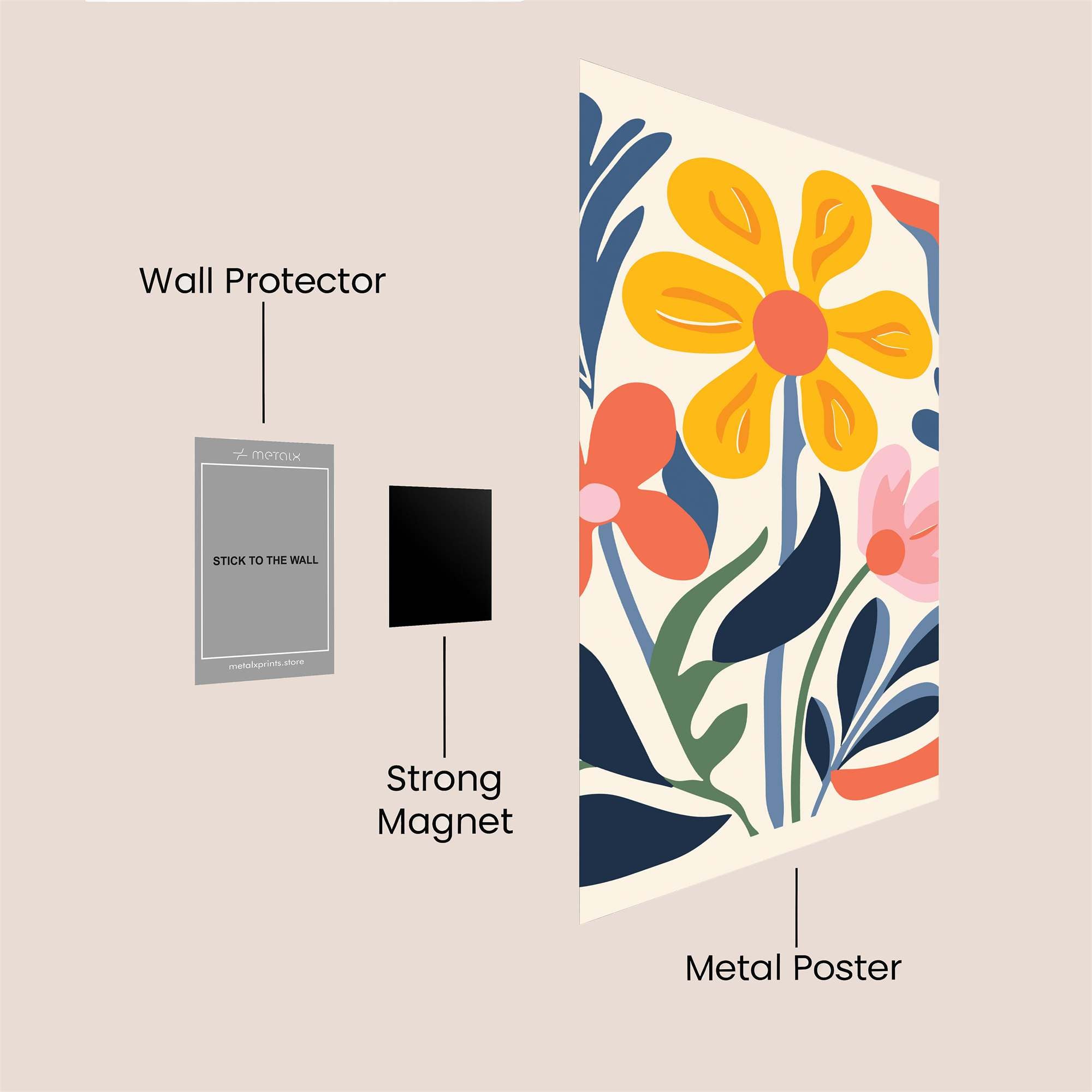 Sunflower Serenity Safe Wall Magnetic / M