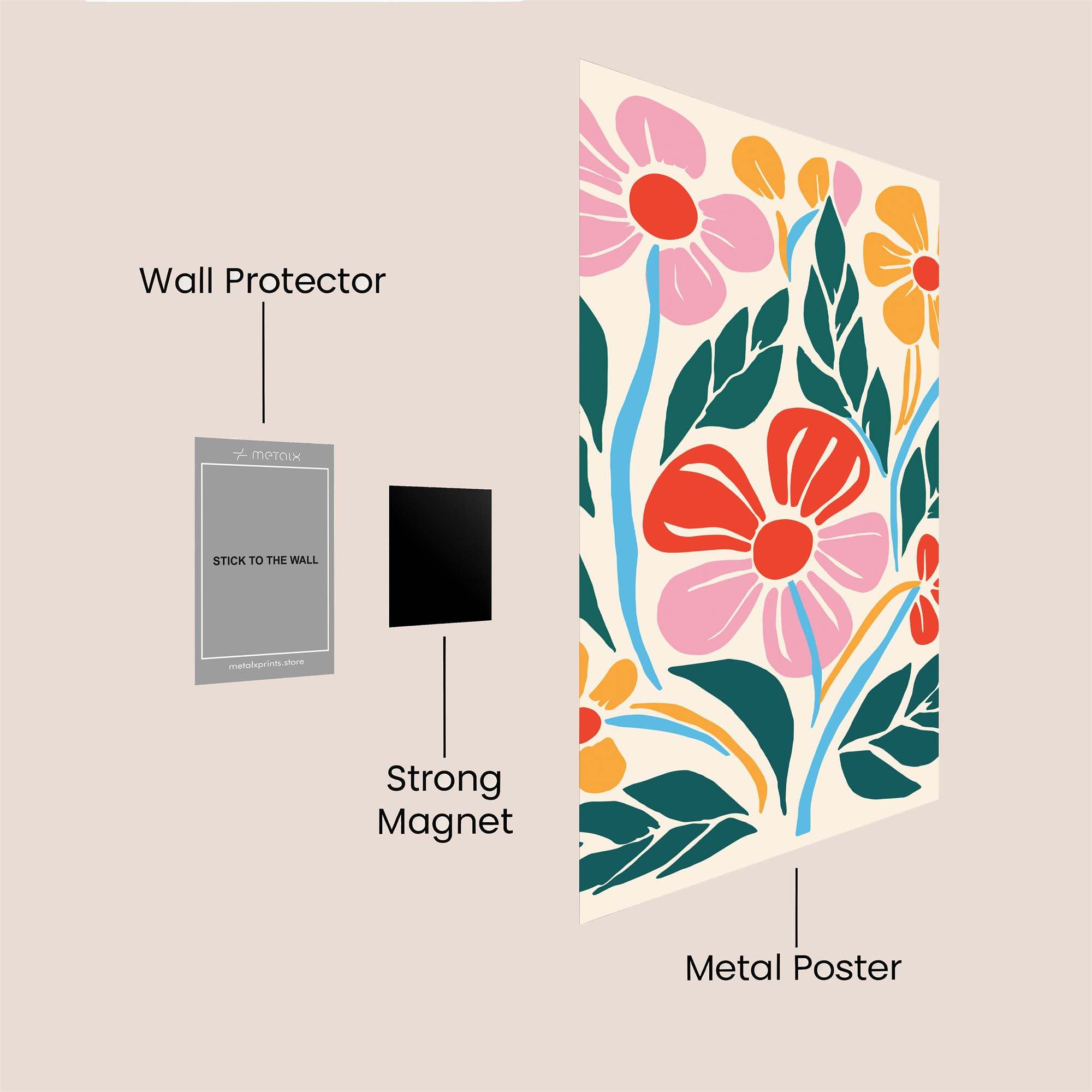 Floral Bliss Safe Wall Magnetic / M