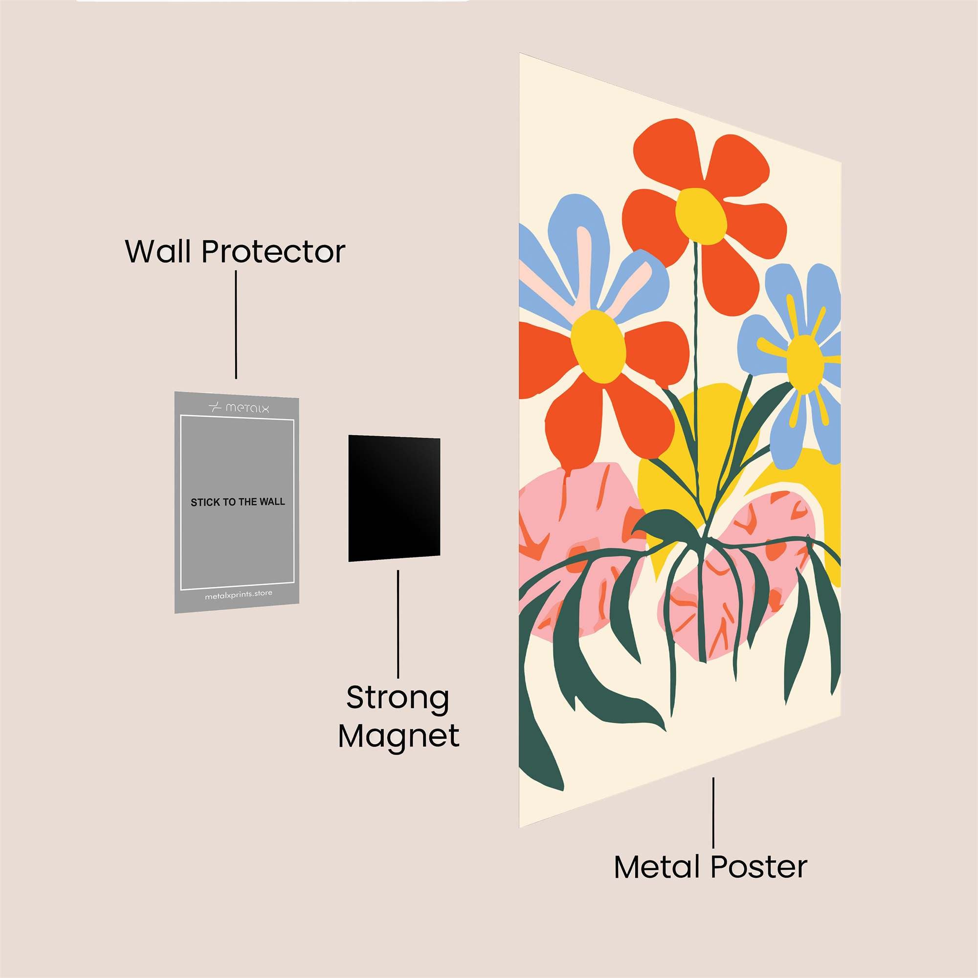 Floral Bliss Safe Wall Magnetic / M