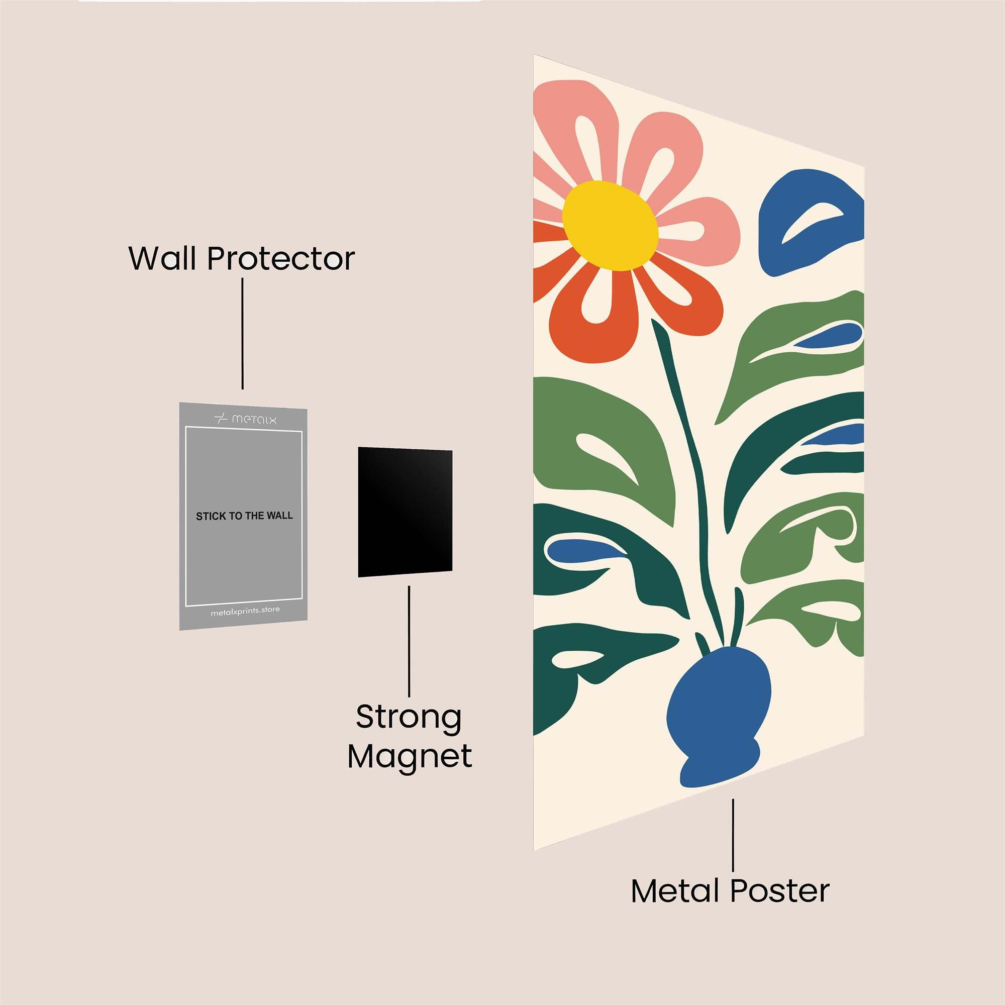 Flower Bliss Safe Wall Magnetic / M