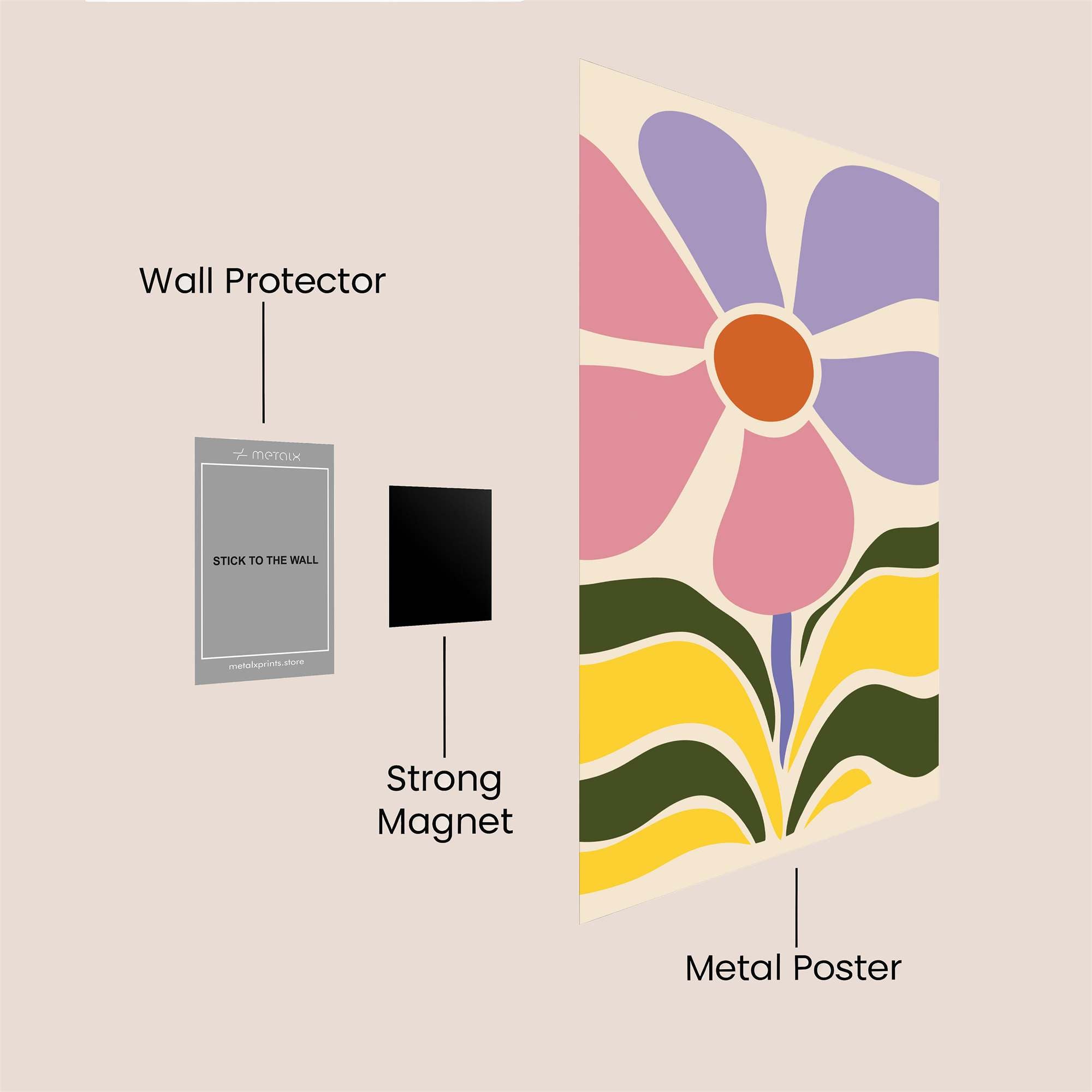 Flower Joy Safe Wall Magnetic / M