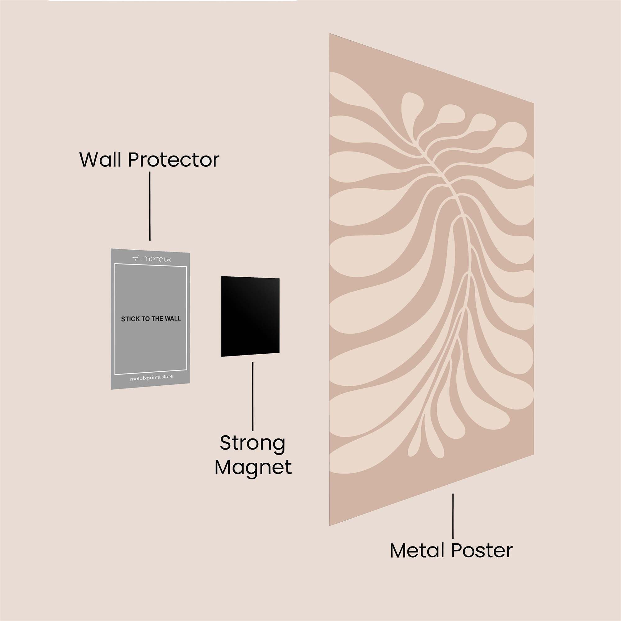 Leafy Serenity Safe Wall Magnetic / M