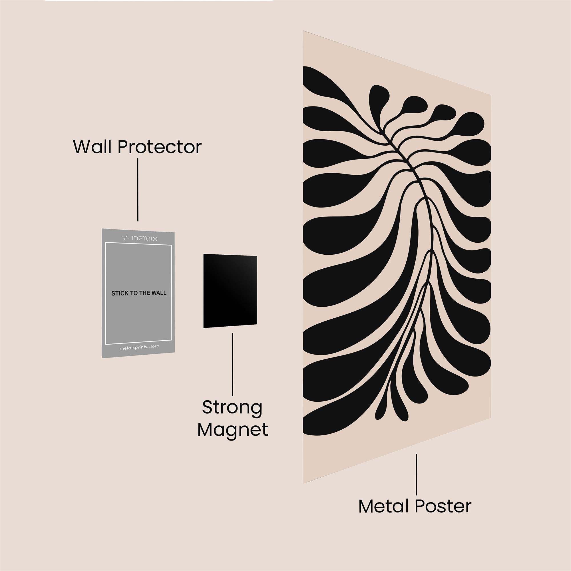 Leafy Whimsy Safe Wall Magnetic / M