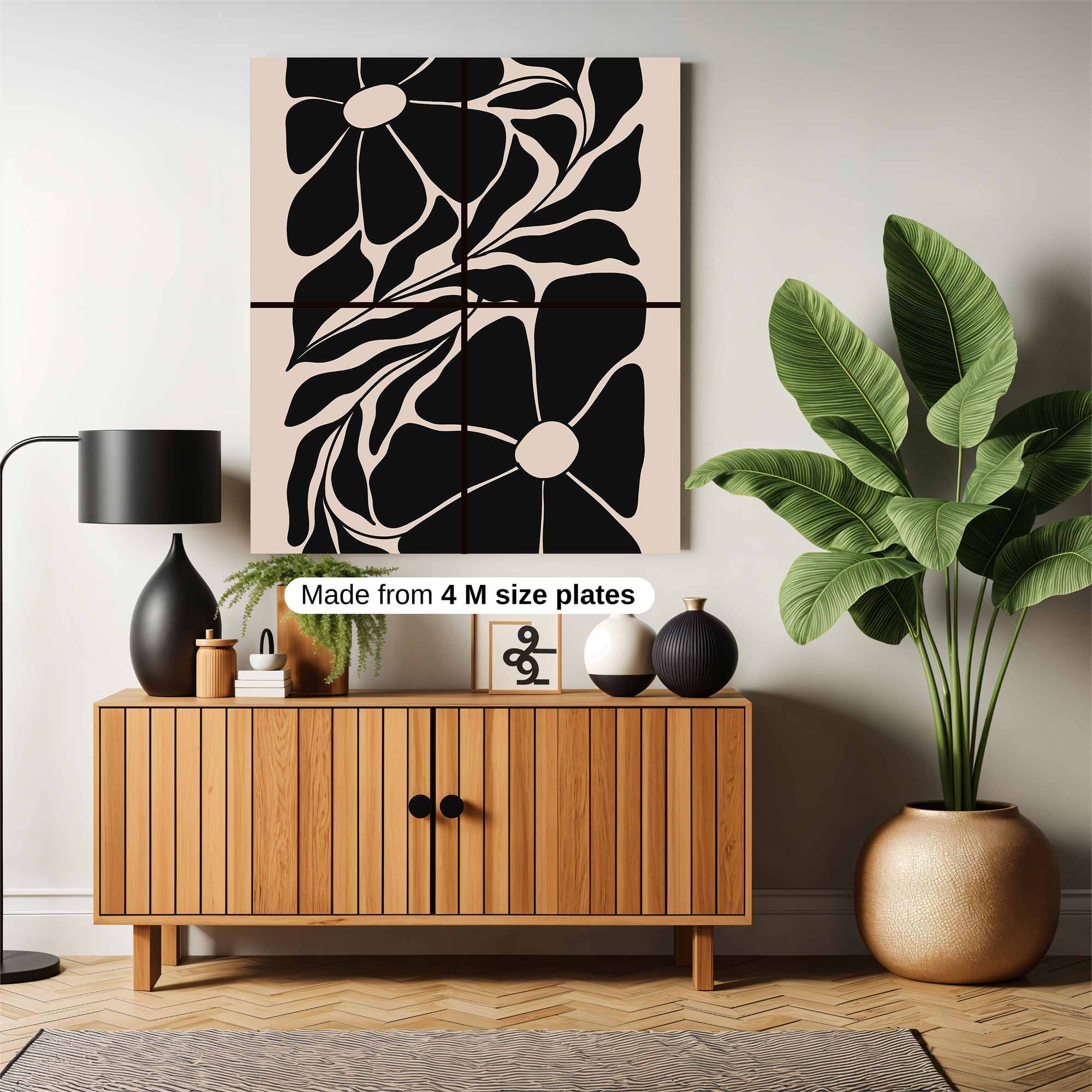 Floral Whimsy Safe Wall Magnetic / M