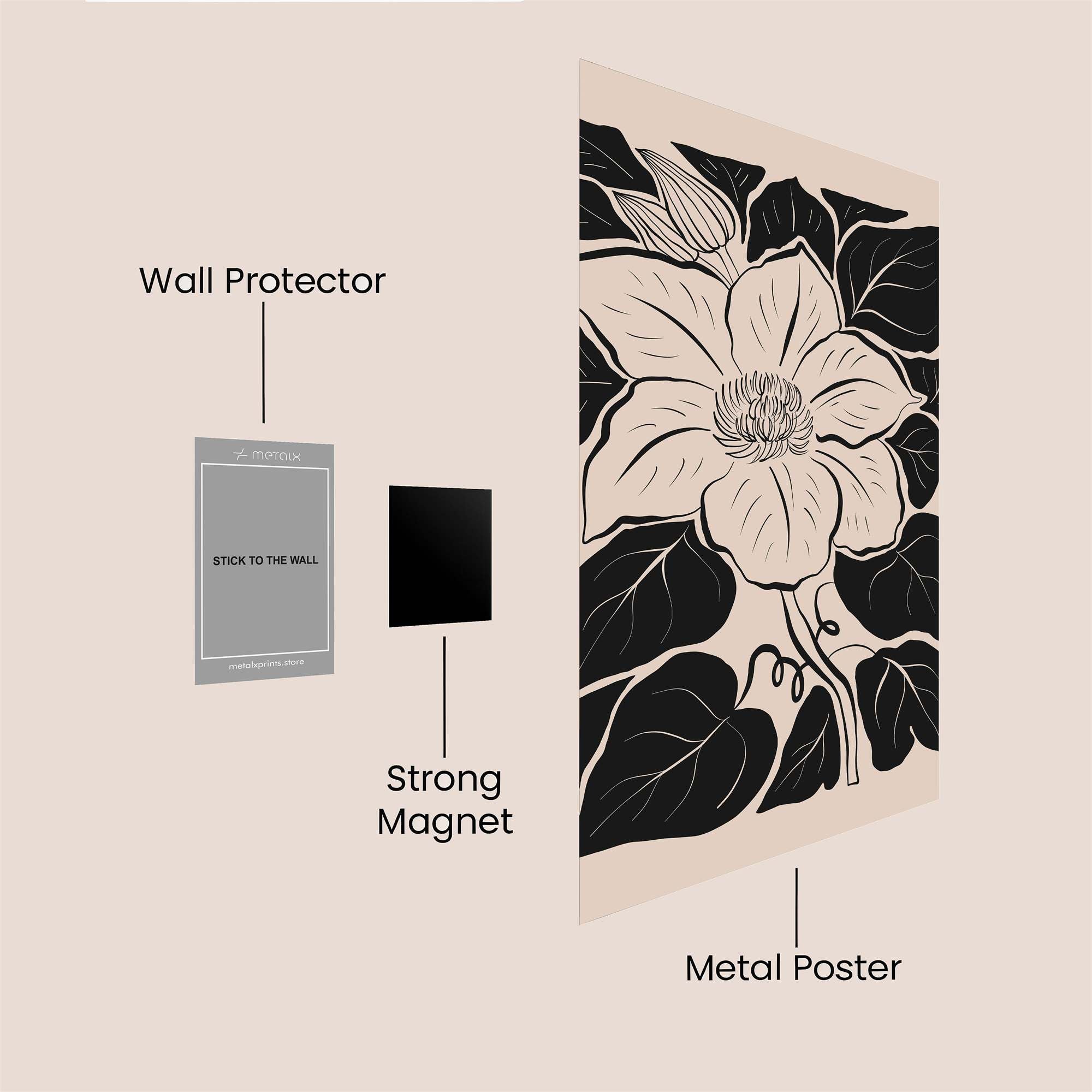 Clematis Calm Safe Wall Magnetic / M