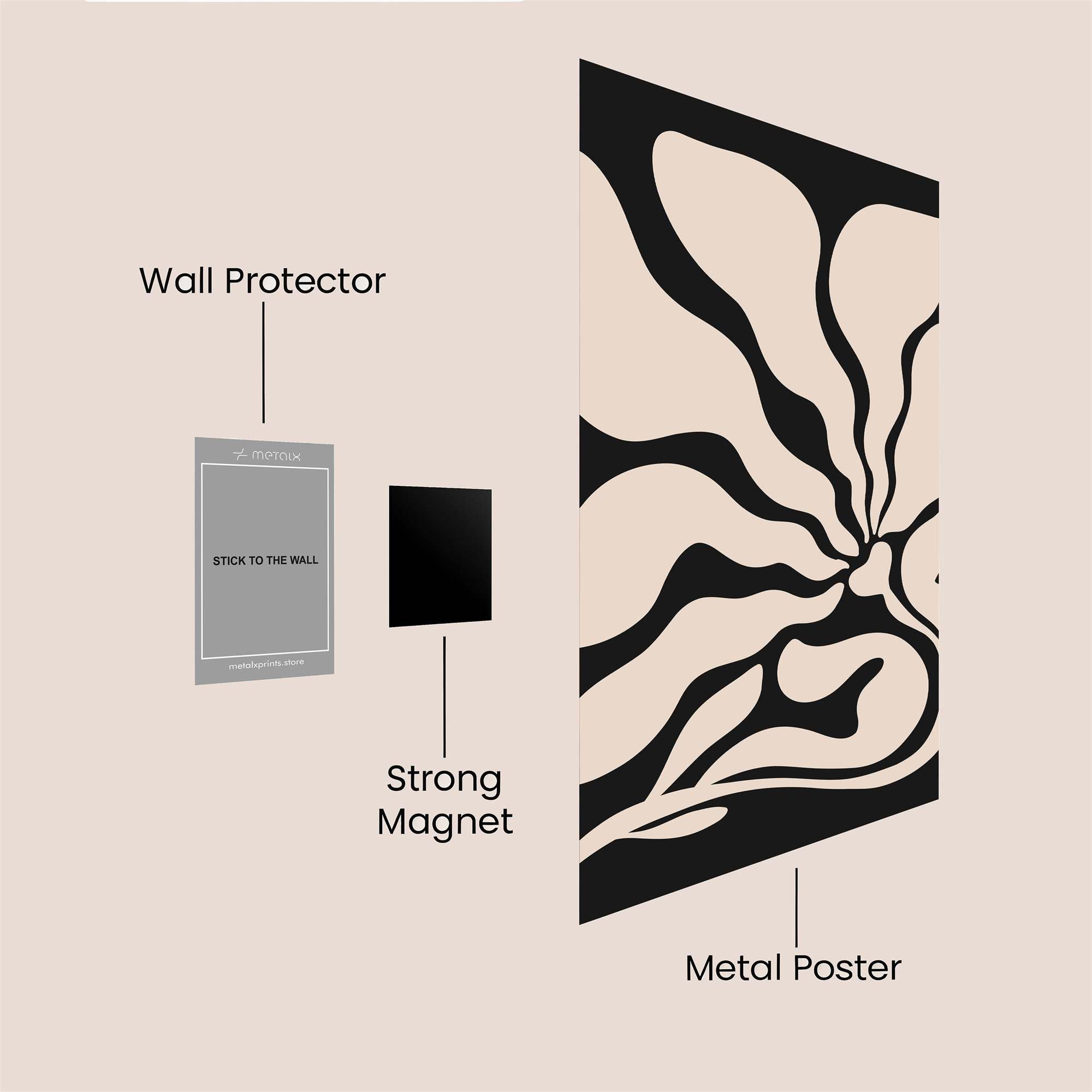 Floral Serenity Safe Wall Magnetic / M