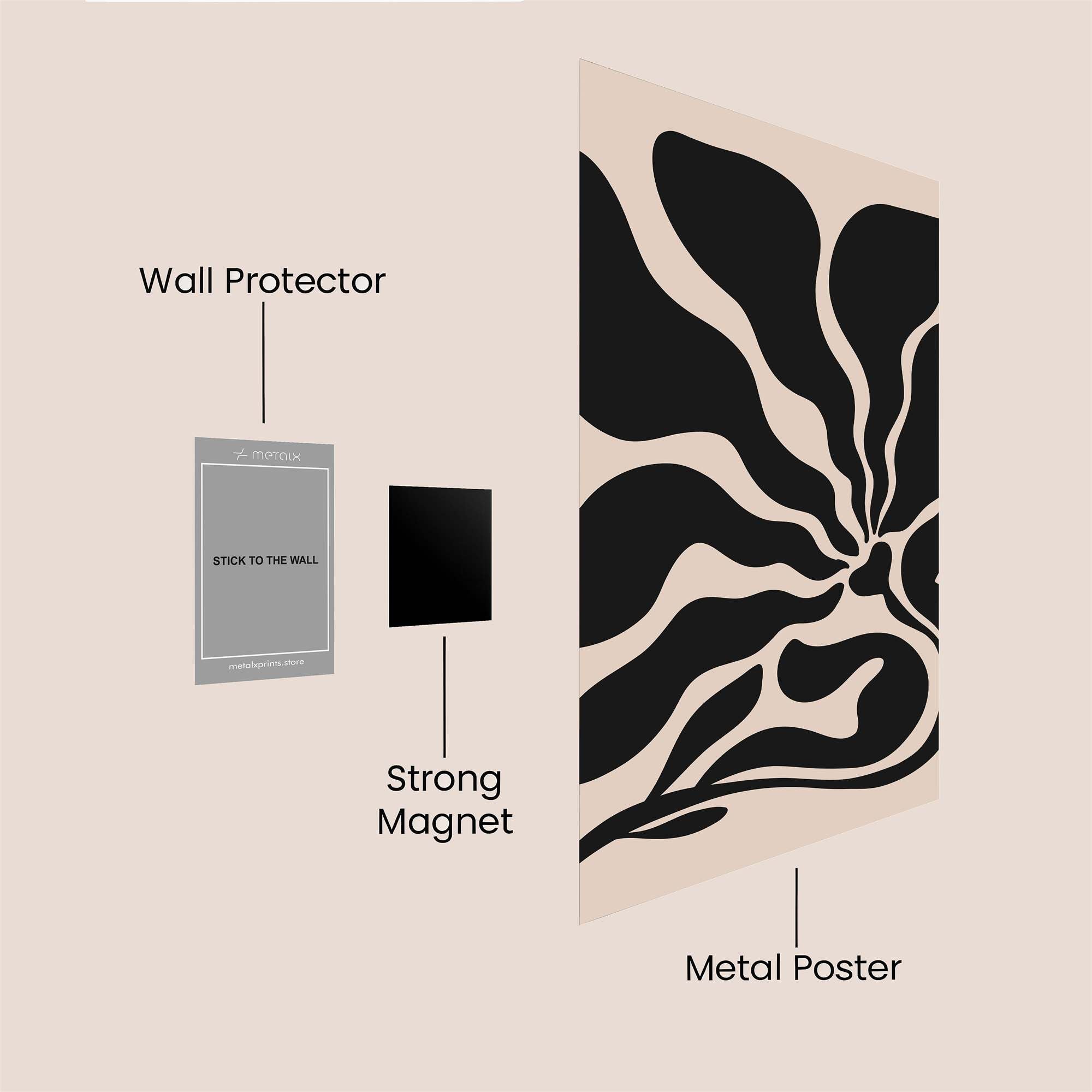 Floral Whimsy Safe Wall Magnetic / M