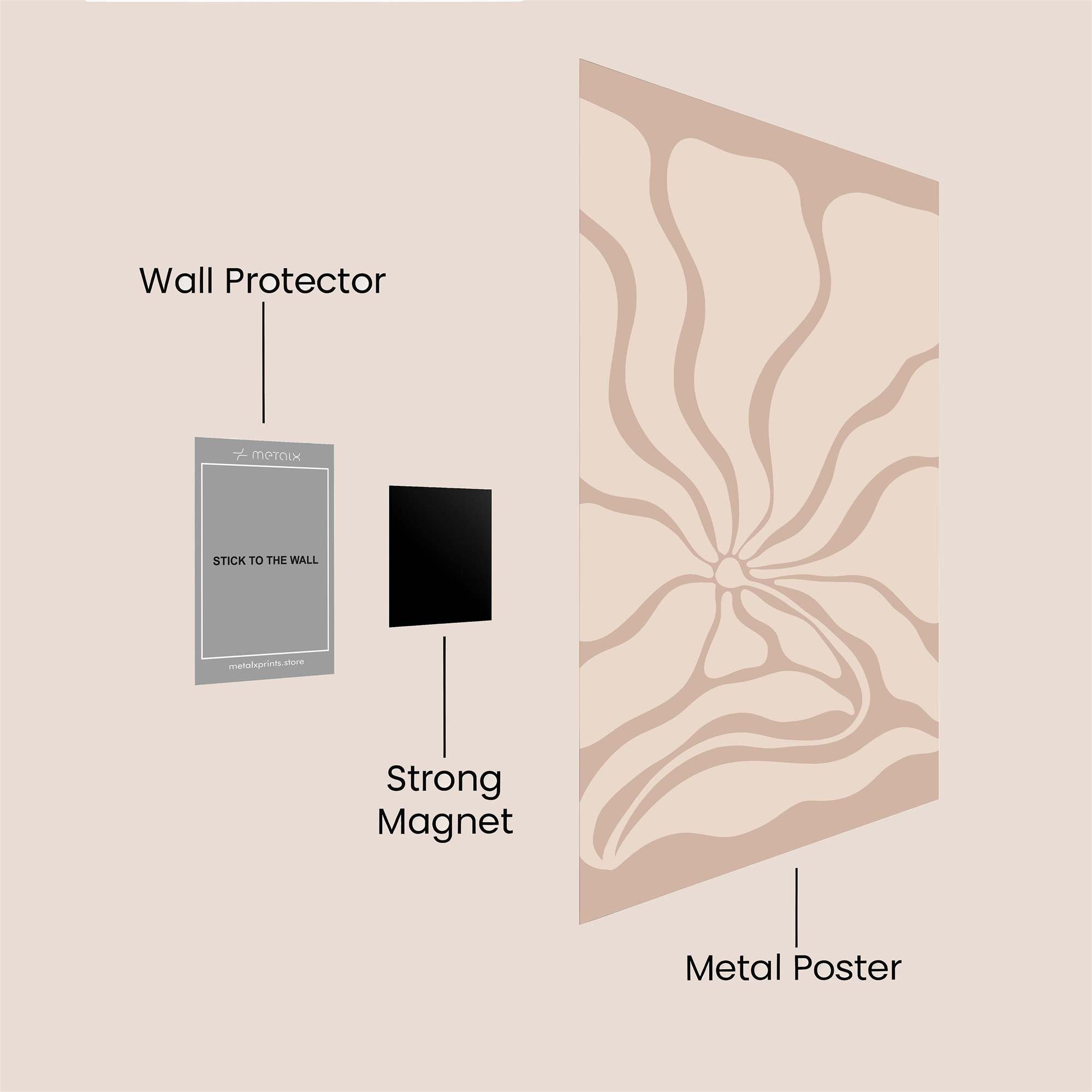 Floral Serenity Safe Wall Magnetic / M