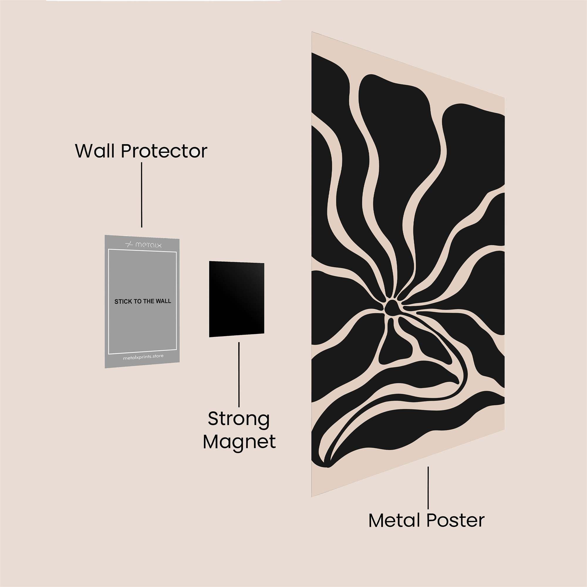 Floral Whimsy Safe Wall Magnetic / M