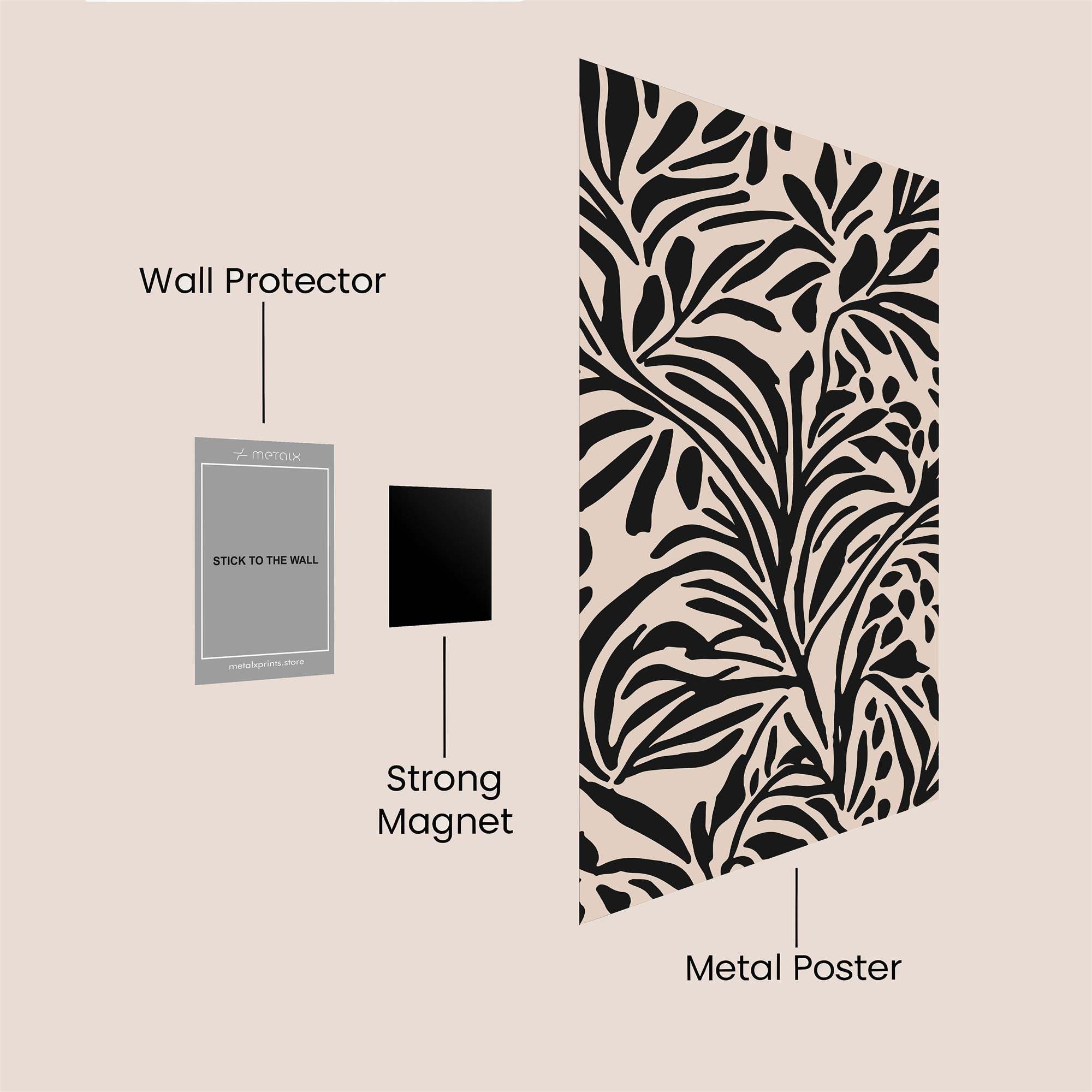 Leafy Elegance Safe Wall Magnetic / M
