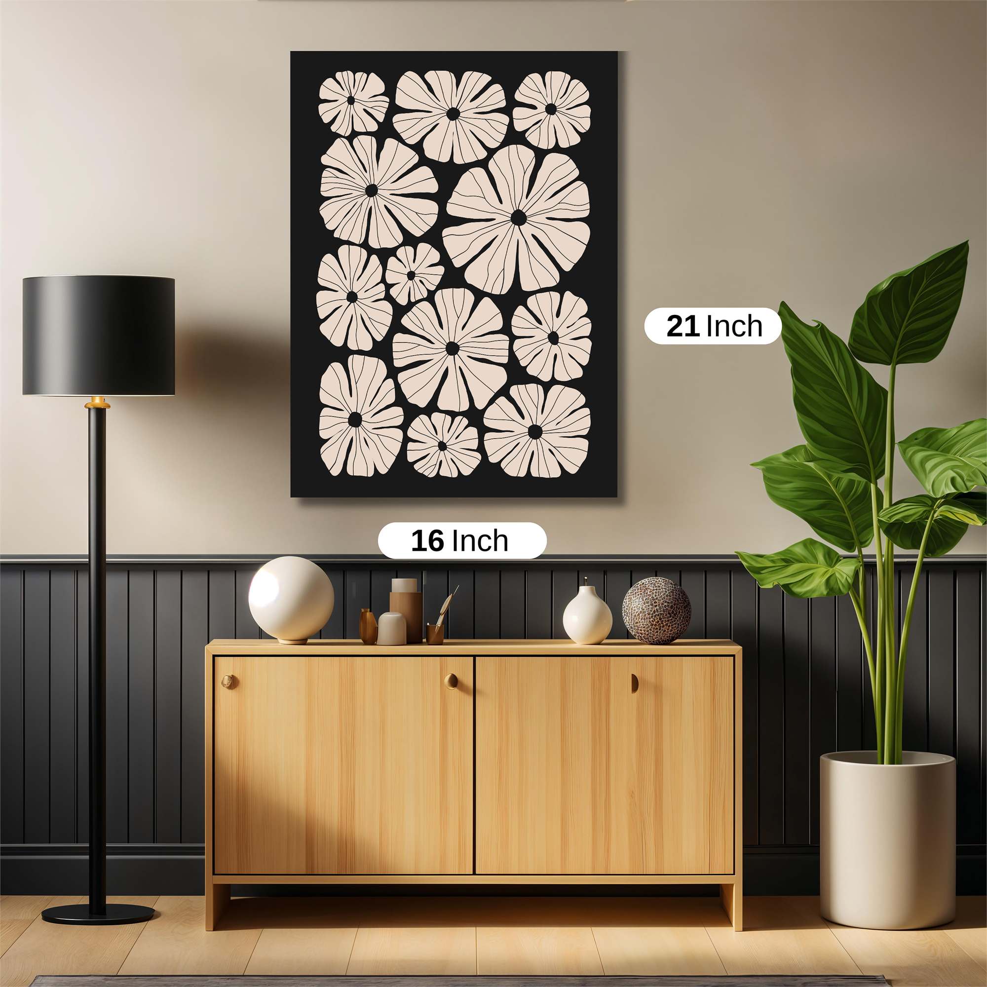 Floral Whimsy Safe Wall Magnetic / M