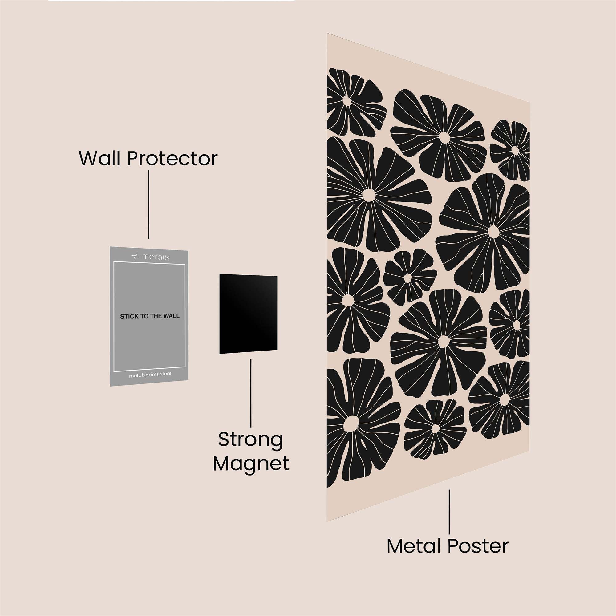 Floral Elegance Safe Wall Magnetic / M