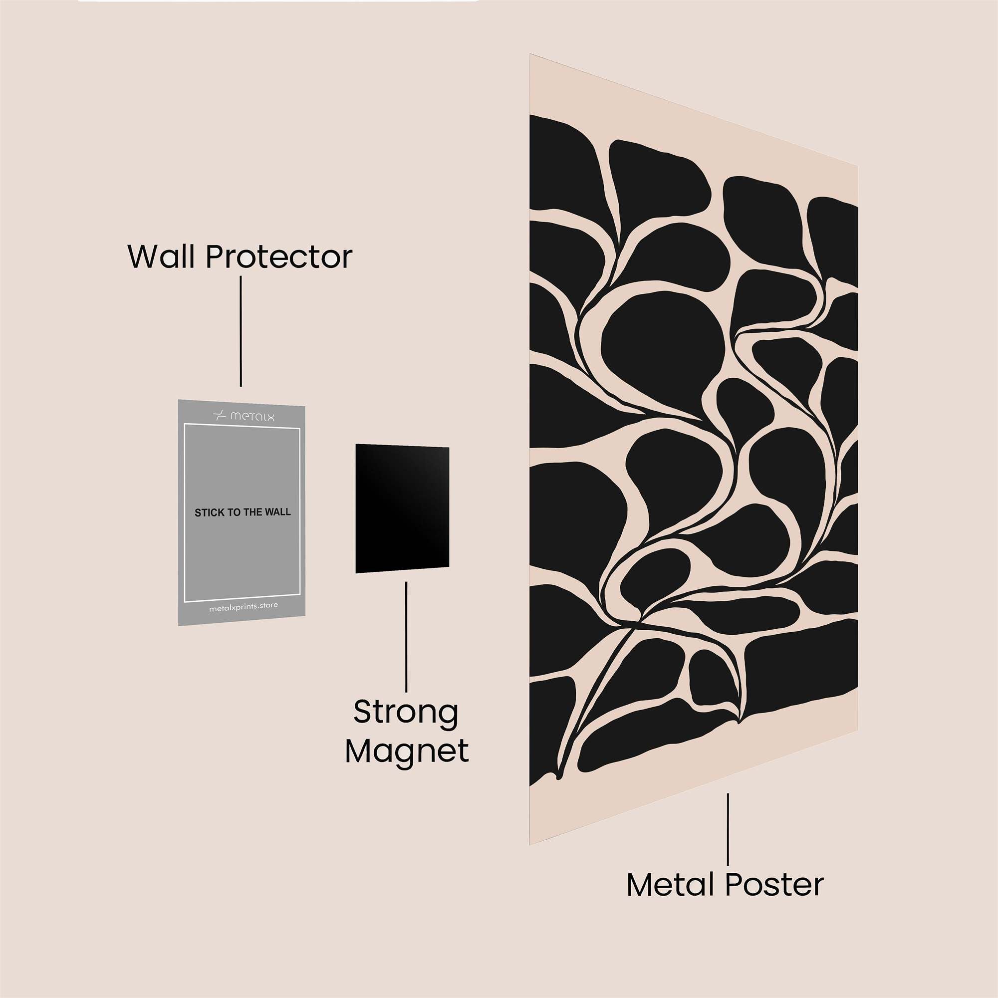 Patterned Serenity Safe Wall Magnetic / M
