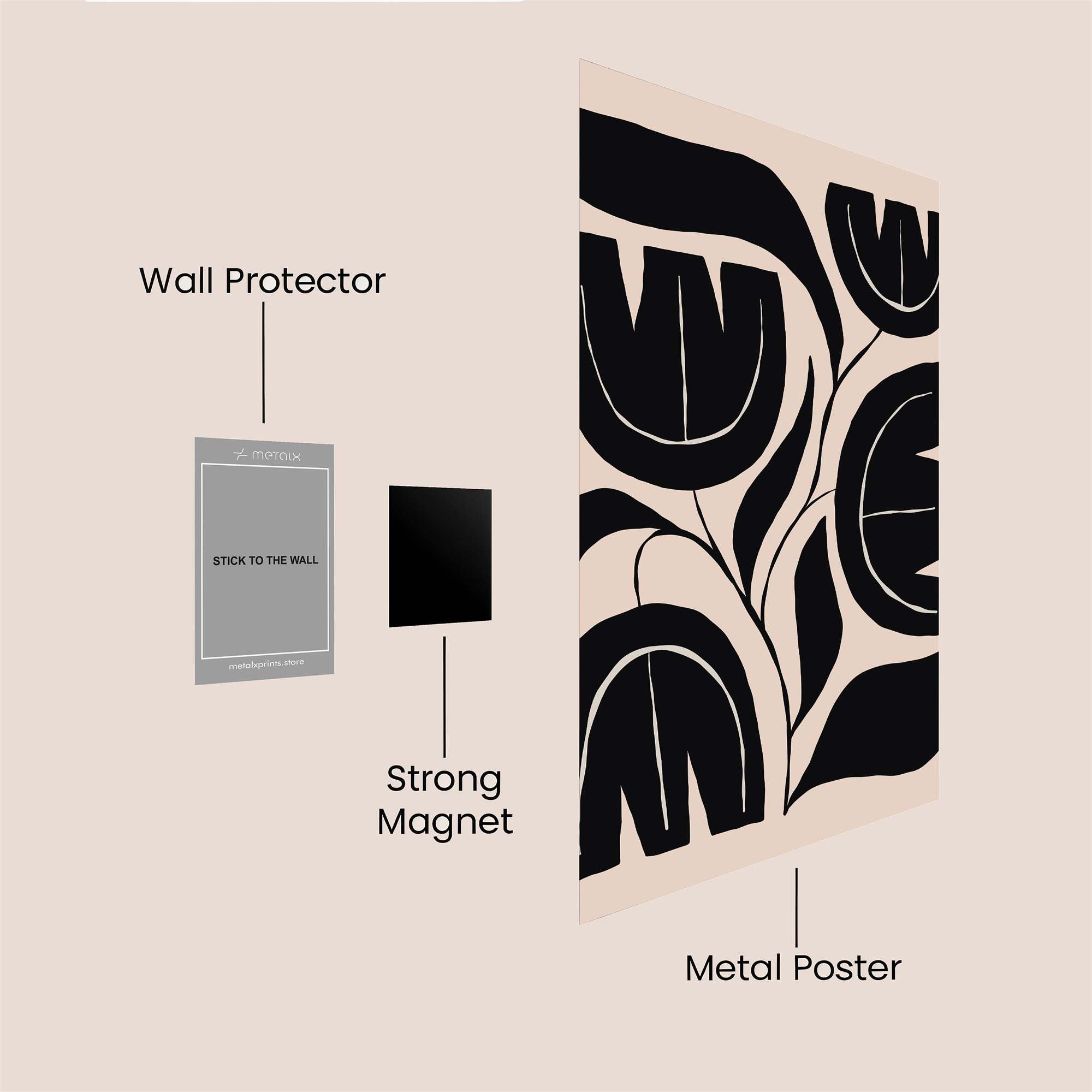 Floral Whimsy Safe Wall Magnetic / M