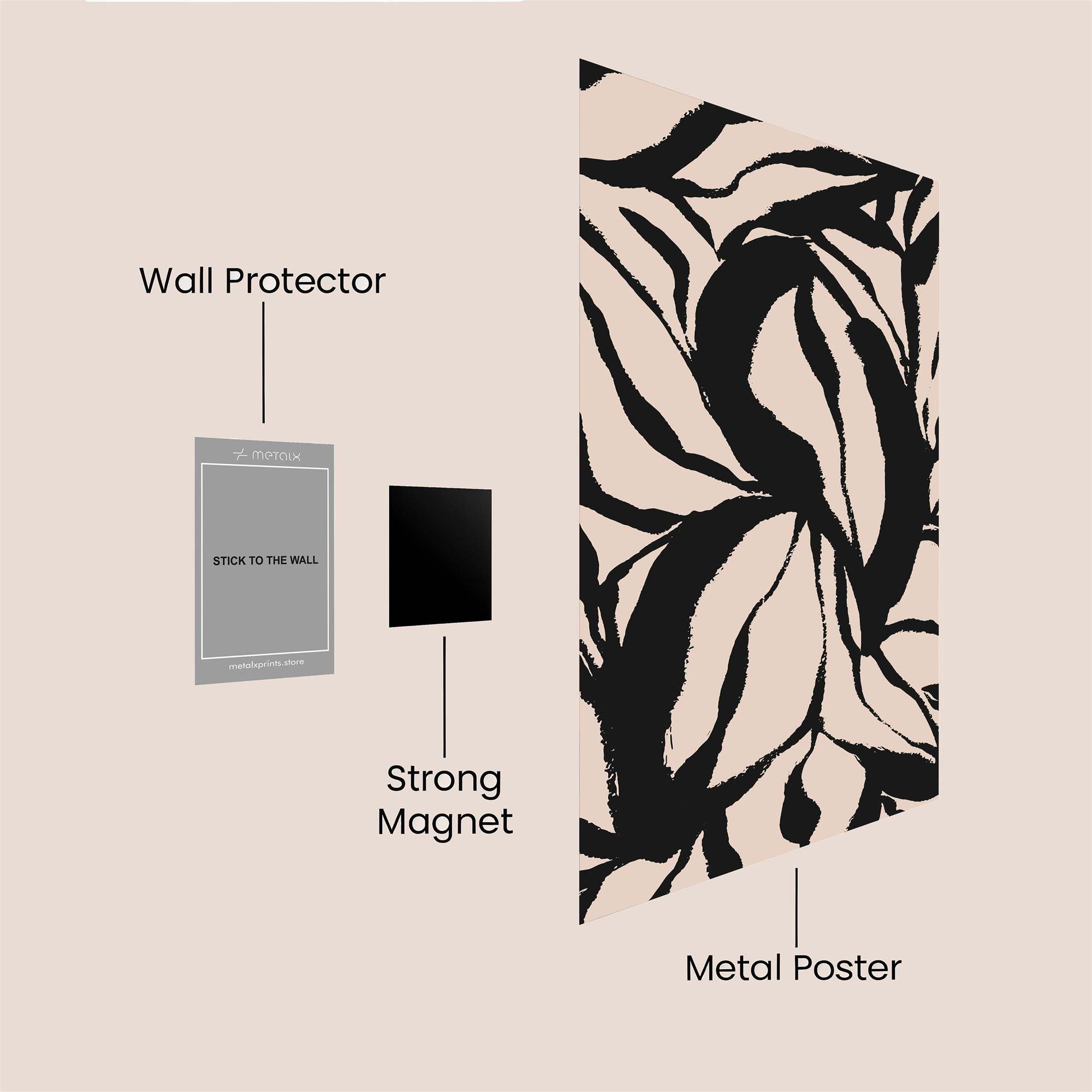 Floral Whimsy Safe Wall Magnetic / M