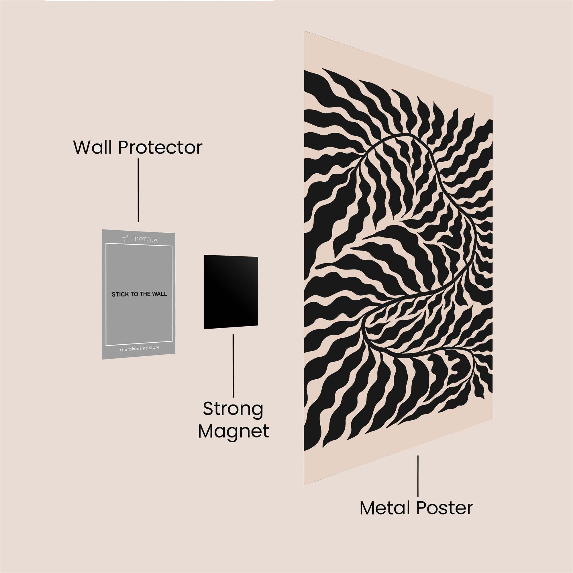 Leafy Whimsy Safe Wall Magnetic / M