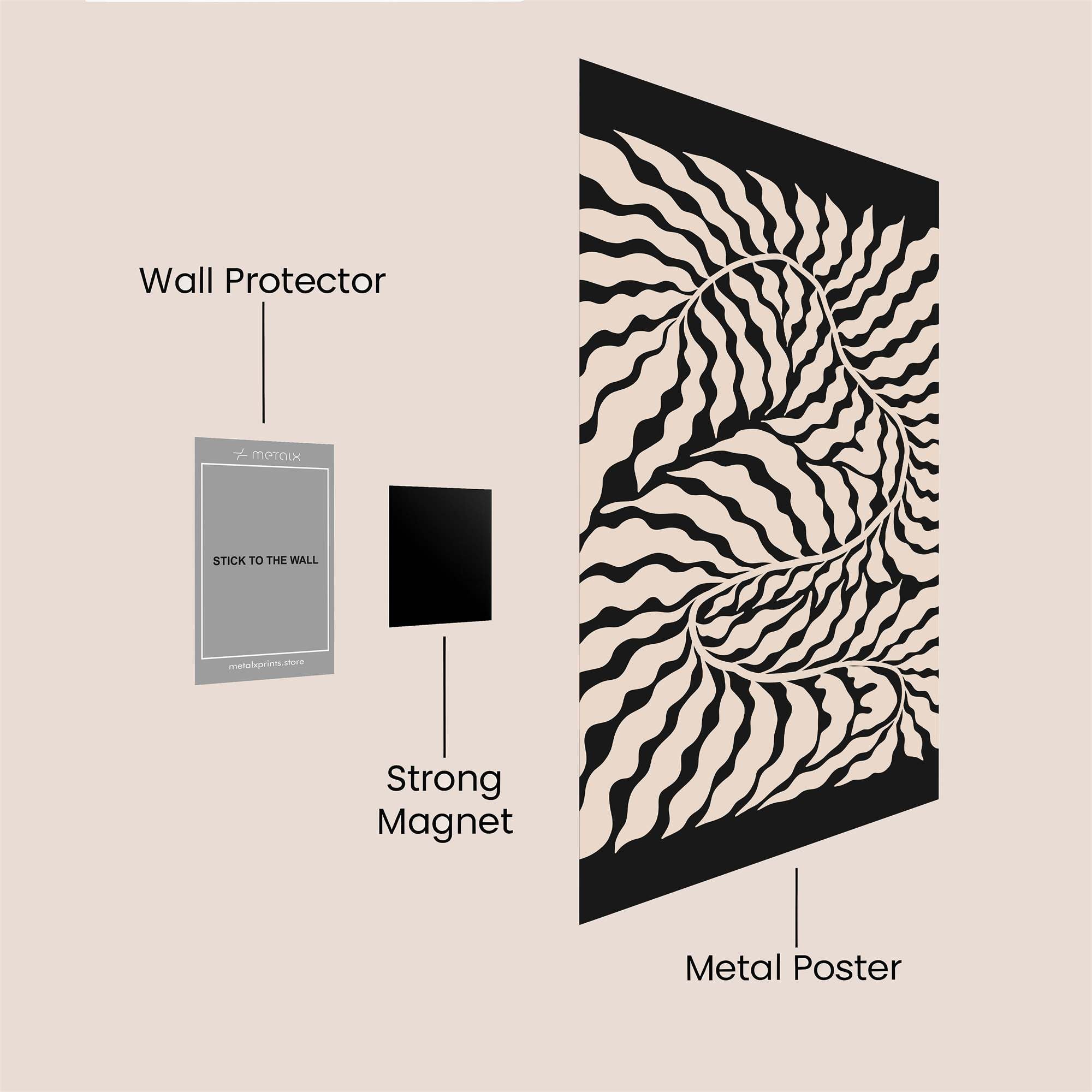Leafy Whimsy Safe Wall Magnetic / M