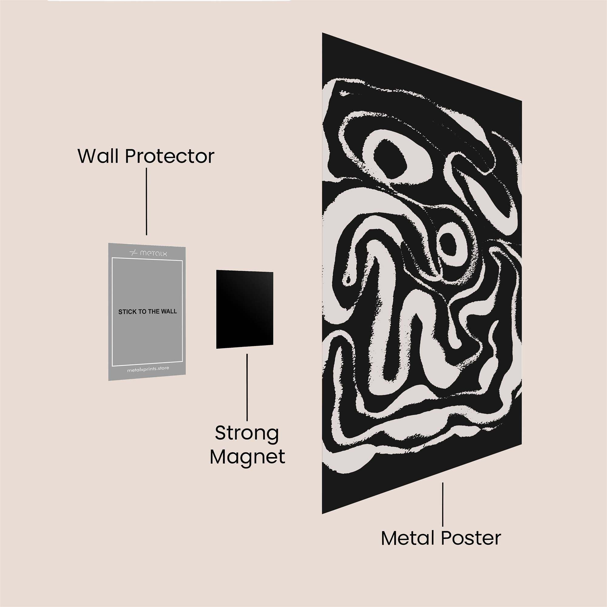 Abstract Whimsy Safe Wall Magnetic / M