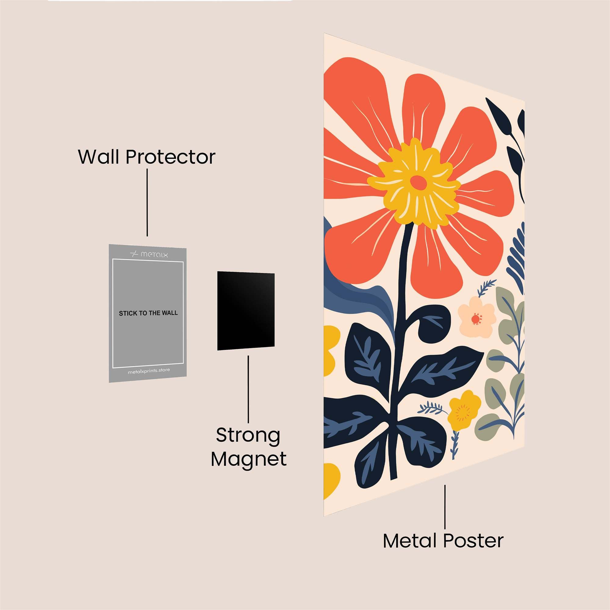 Flower Whimsy Safe Wall Magnetic / M