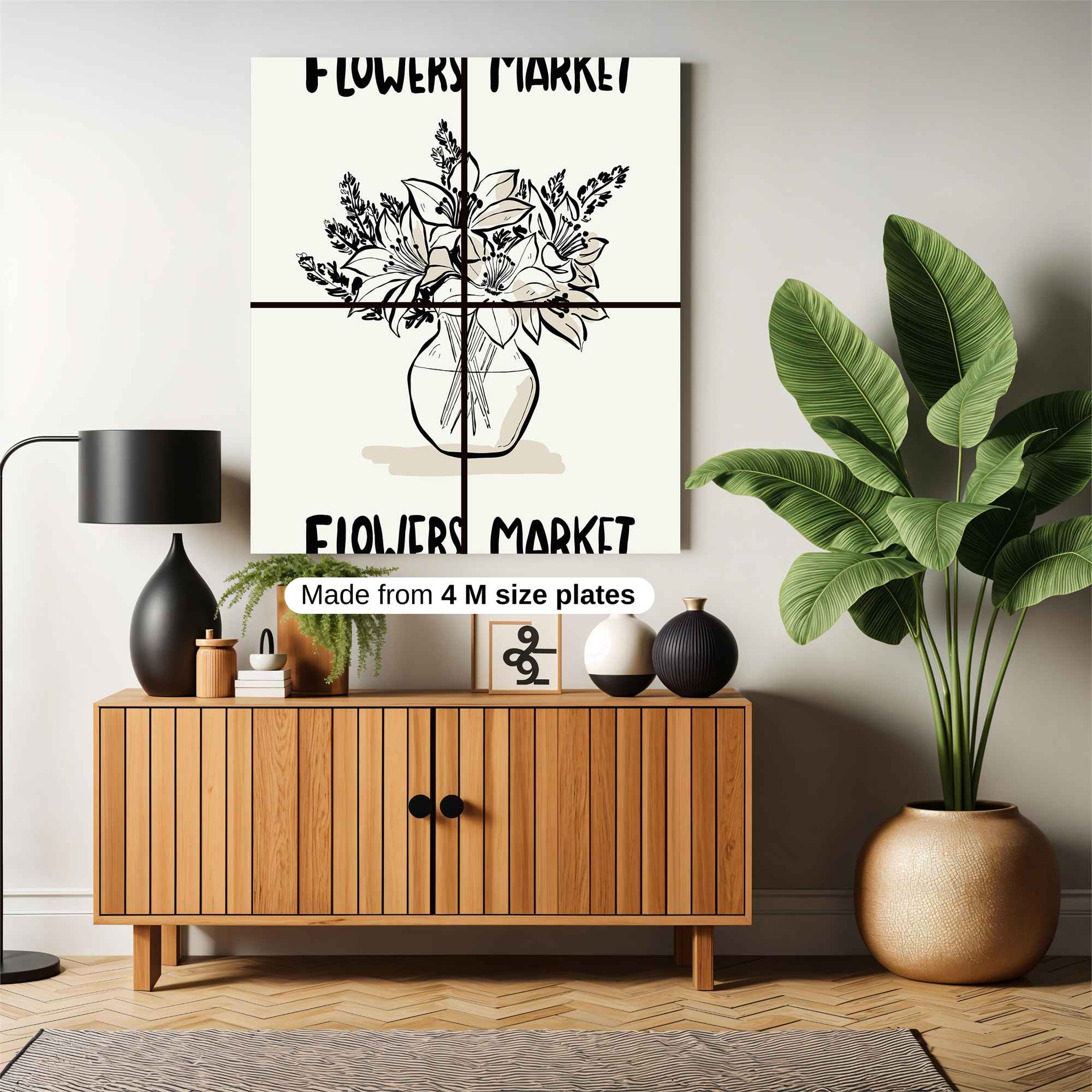 Floral Whimsy Safe Wall Magnetic / M