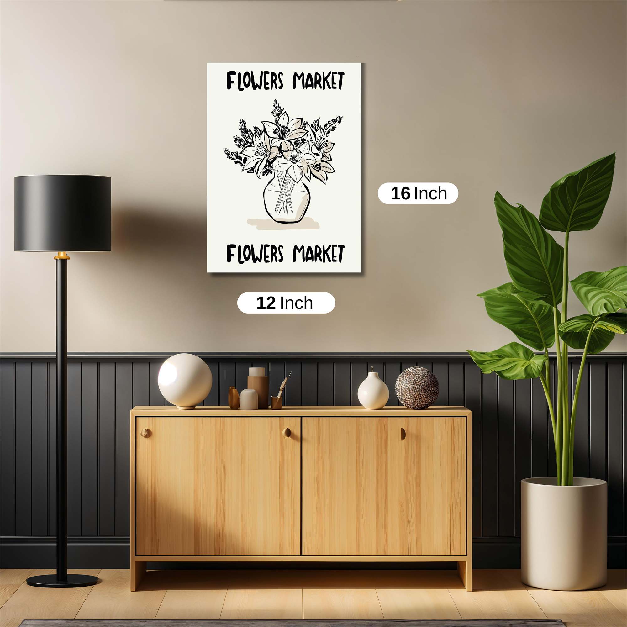 Floral Whimsy Safe Wall Magnetic / M